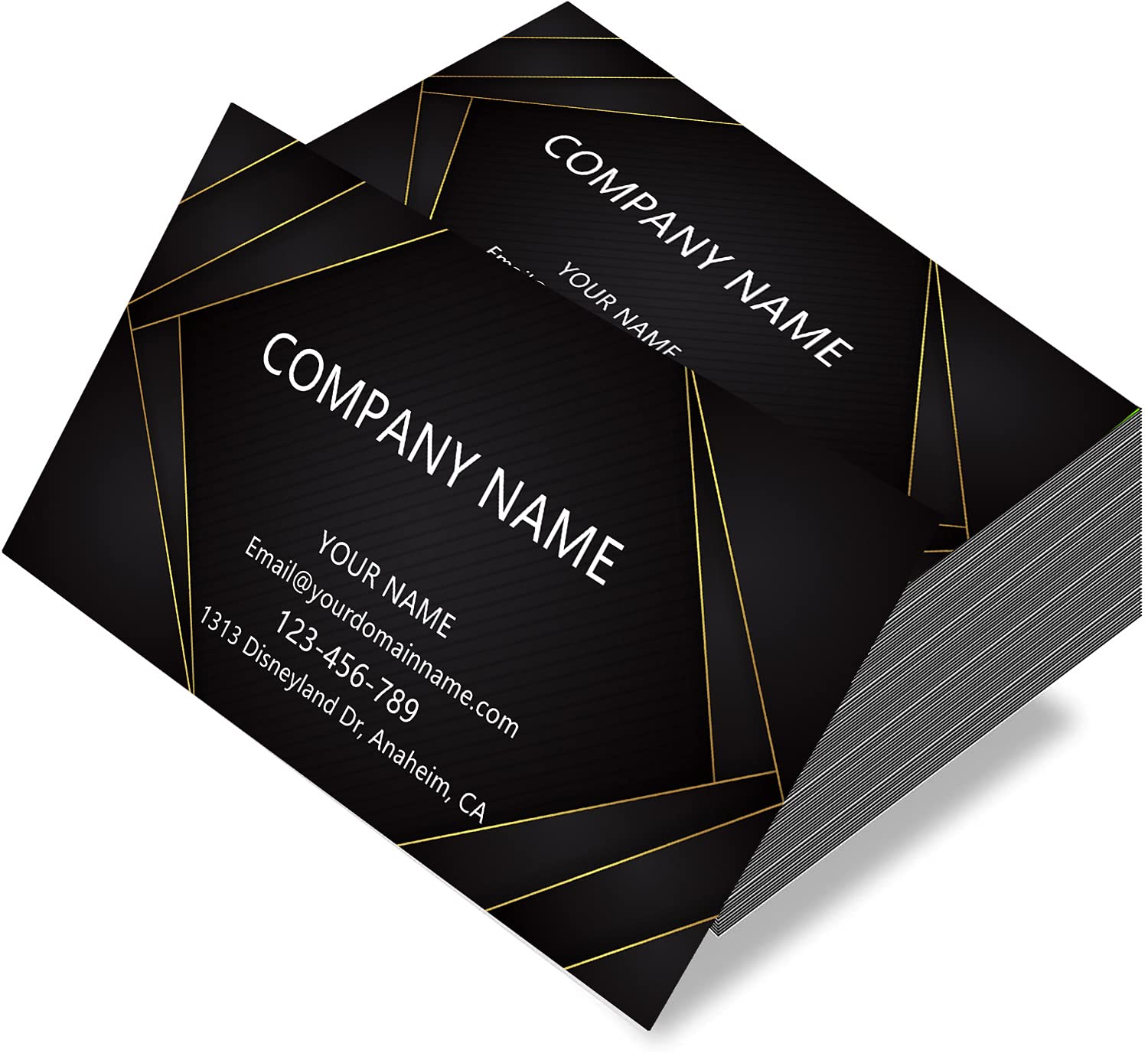 Custom Printed Business Cards 500 pcs - Personalized with Your Logo, Photo & Text - Premium 200GSM Thick Cardstock - 3.5
