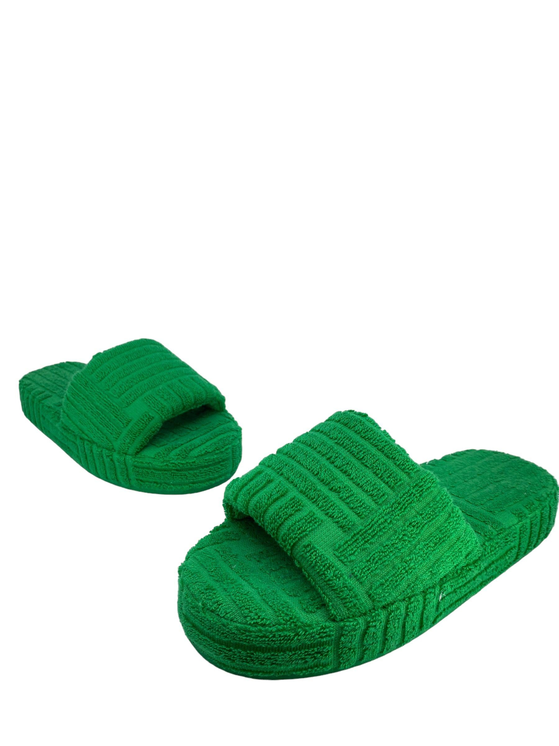 Bottega Veneta Cotton Resort Sponge Slide Sandals - Size 7 | Comfortable & Stylish Summer Beach Slides for Women | Perfect for Poolside, Vacation & Casual Wear