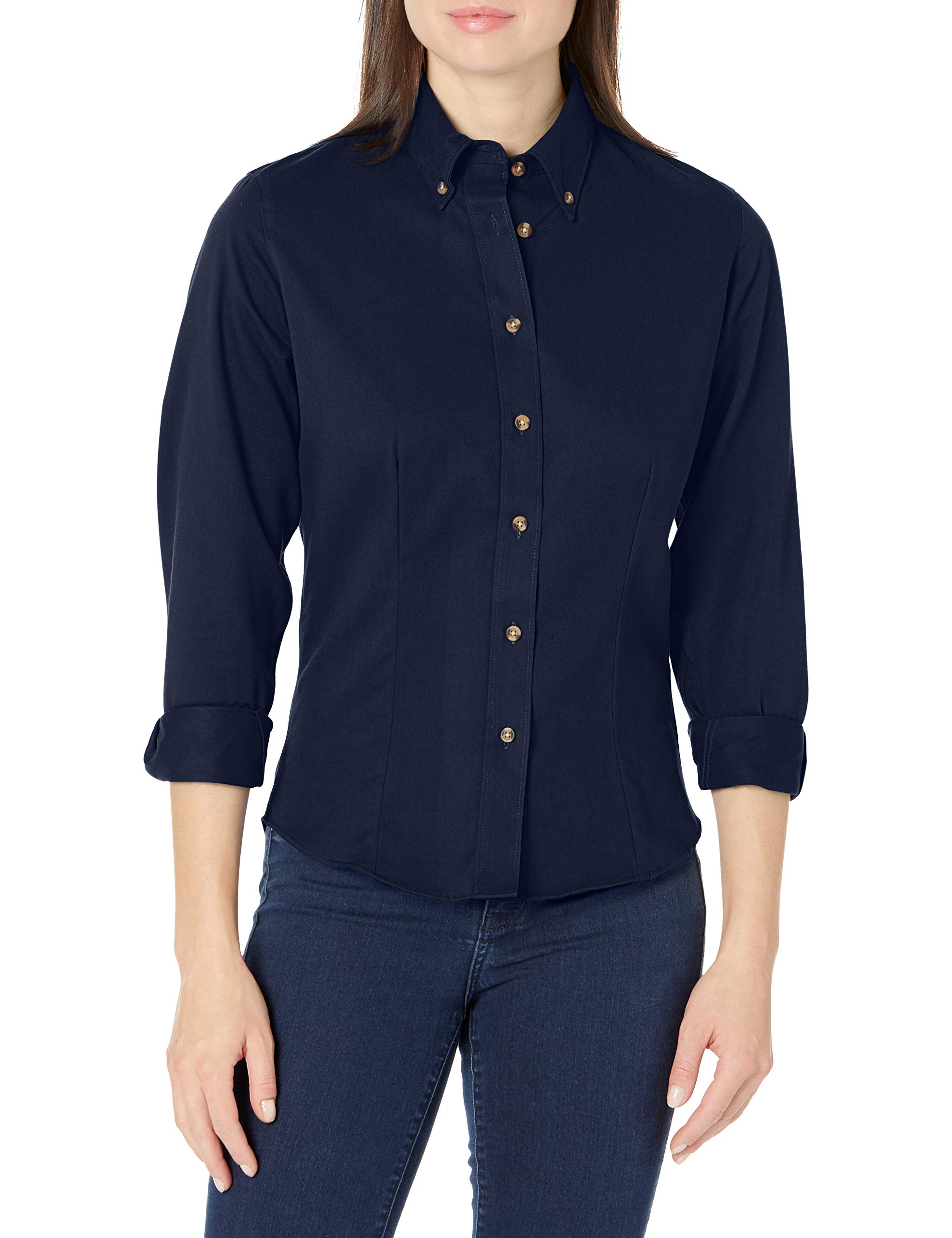 Lee Women's Dual Action Long-Sleeve Work Shirt - Comfortable & Durable Button-Up Shirt for Workwear, Outdoor & Casual Wear