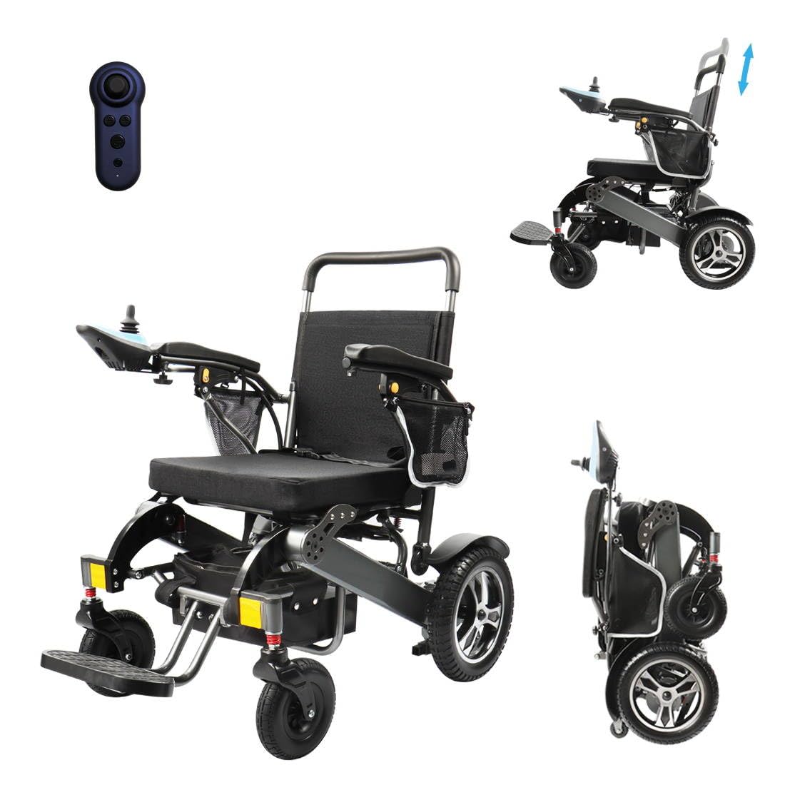 Electric Wheelchairs for Adults - Lightweight Portable Foldable Smart Mobility Scooter with Remote Control | USA Shipping | Perfect for Indoor/Outdoor Use, Travel & Daily Mobility Assistance