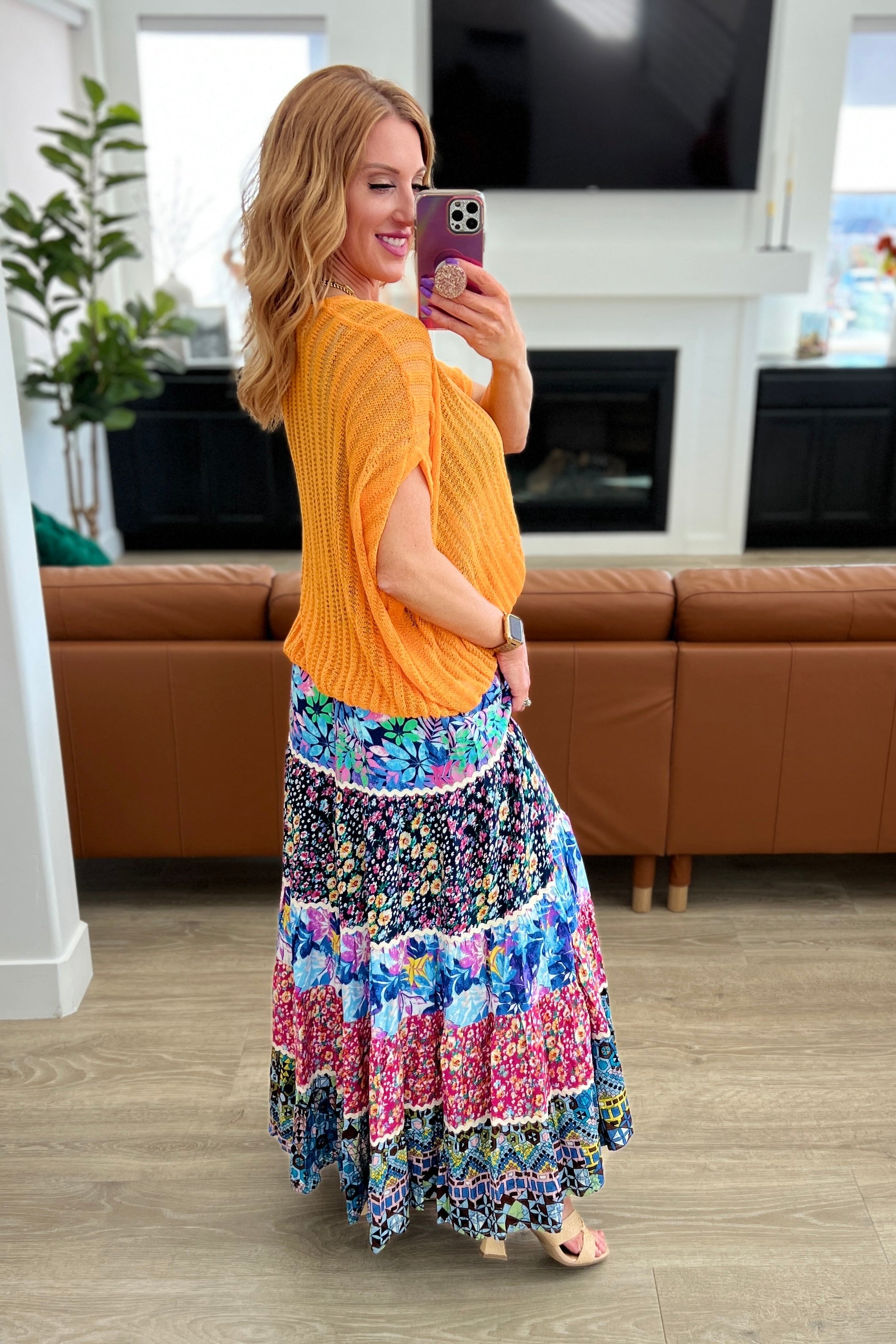 Everlasting Friend Tiered Skirt - Flowy A-Line Layered Midi Skirt for Women | Perfect for Casual Outings, Date Nights & Summer Vacations