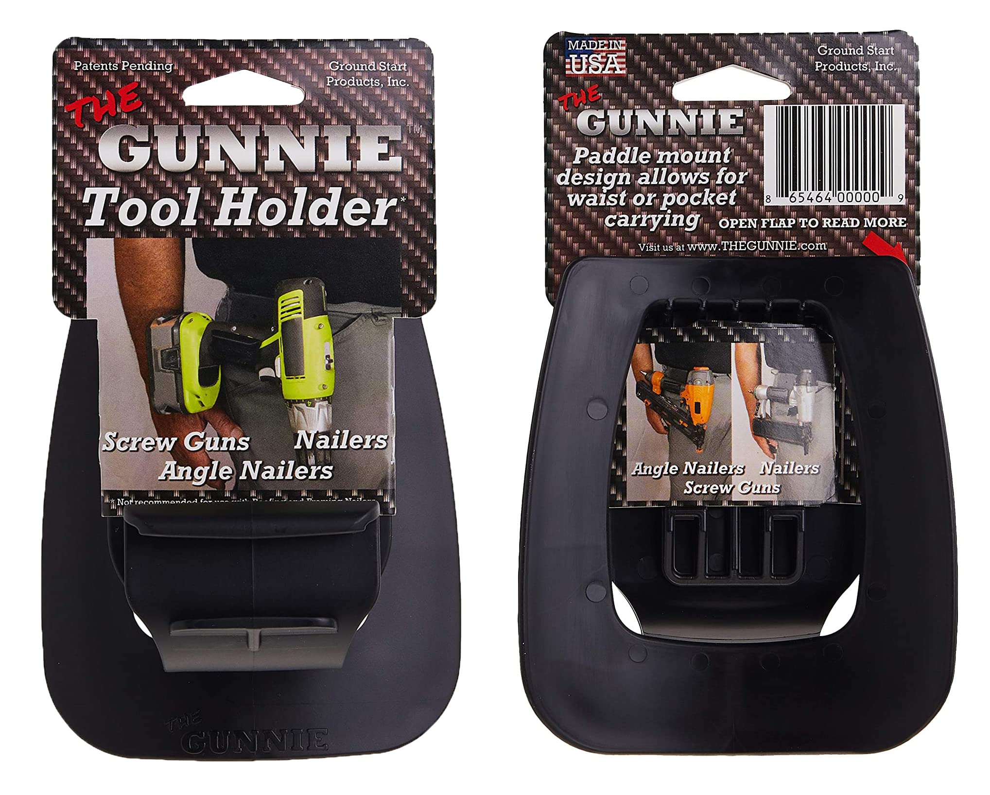 Gunnie Cordless Drill Holster Hook (2-Pack) - Heavy Duty Tool Belt Accessory for Electricians & Carpenters - Perfect for Construction, DIY Projects & Home Repairs