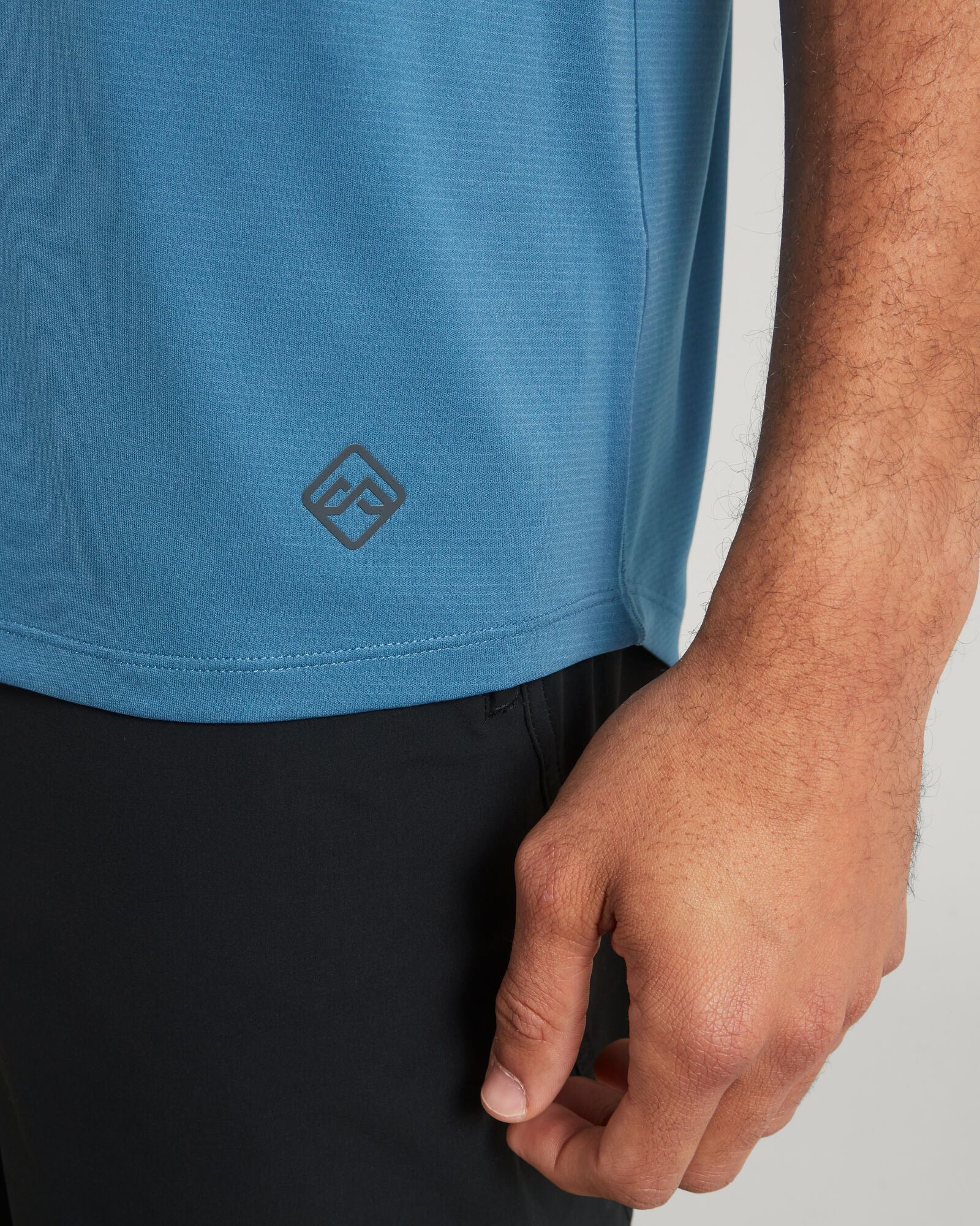 Men's SUN Stopper Short Sleeve T-Shirt - Steel Blue | UV Protection & Breathable Fabric for Outdoor Activities & Summer Wear