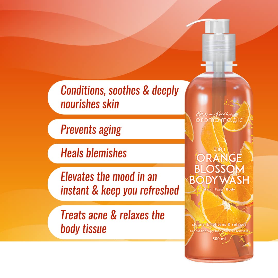 Aroma Magic Orange Blossom Body Wash 220ml - Hydrating & Refreshing Shower Gel for Soft Skin | Perfect for Daily Use & Spa Days