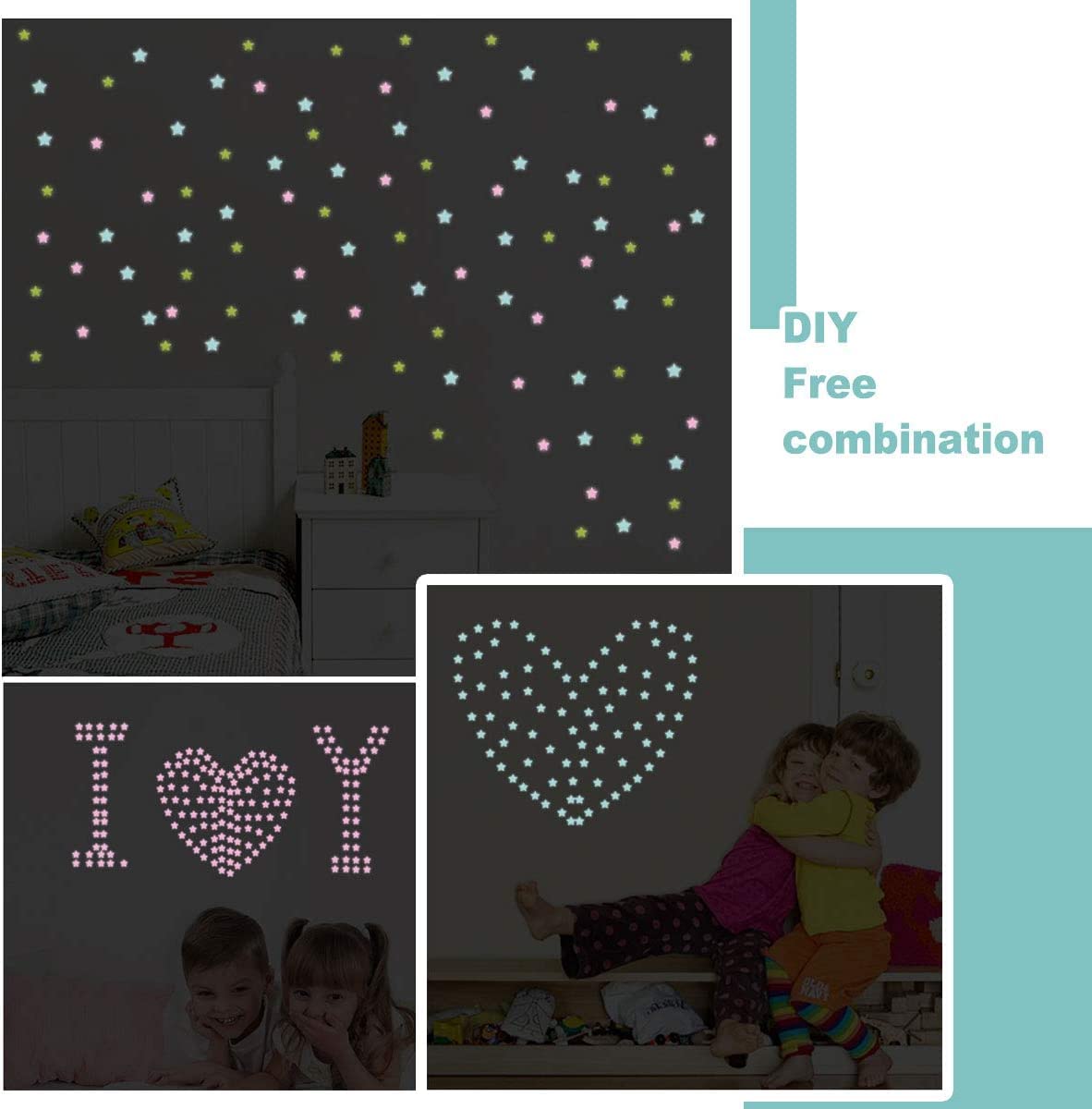 Galaxy Wolf Wall Decal & Glow Moon Star Stickers - Space Themed Room Decor for Teens & Kids Bedrooms | Perfect for Nursery, Dorm & Living Room Wall Art