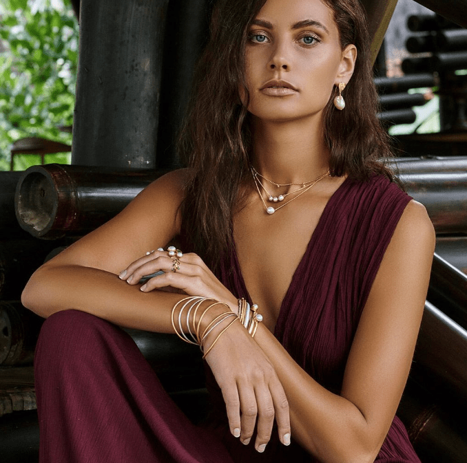 Elegant Fairley Pearl Cascade Necklace – Genuine Pearls, Sterling Silver Chain – Perfect for Weddings, Parties & Special Occasions
