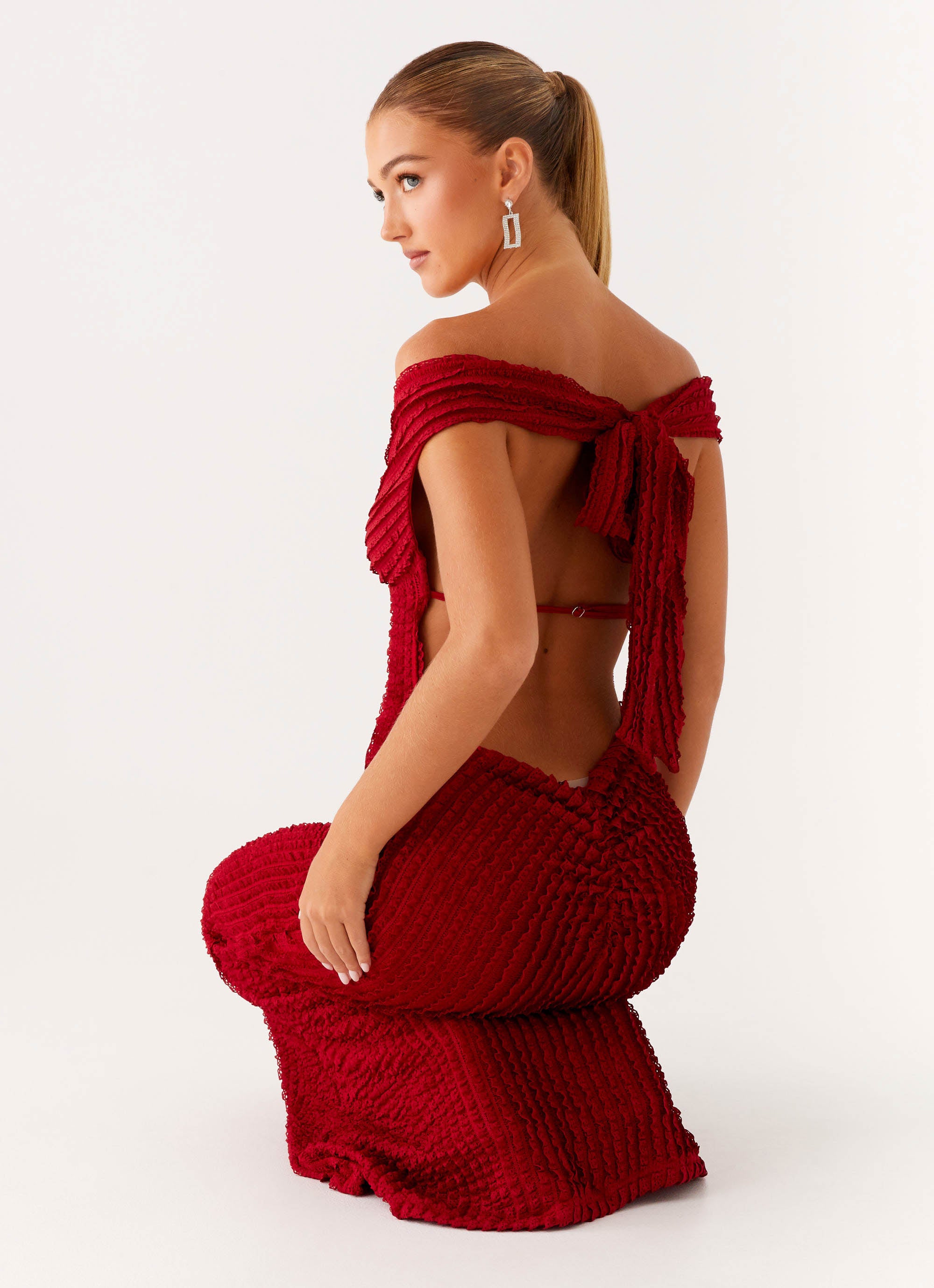 Chantelle Women's Maxi Dress - Flowy Long Summer Dress in Red | Perfect for Beach, Vacation & Casual Wear