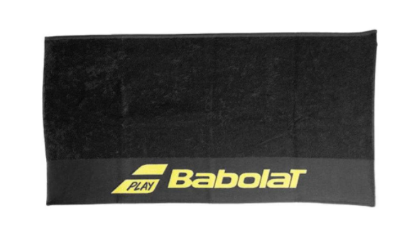Babolat Pure Aero Tennis Towel - Black & Yellow | Quick-Dry Sports Towel for Tennis, Gym & Outdoor Activities | Perfect for Players & Fitness Enthusiasts