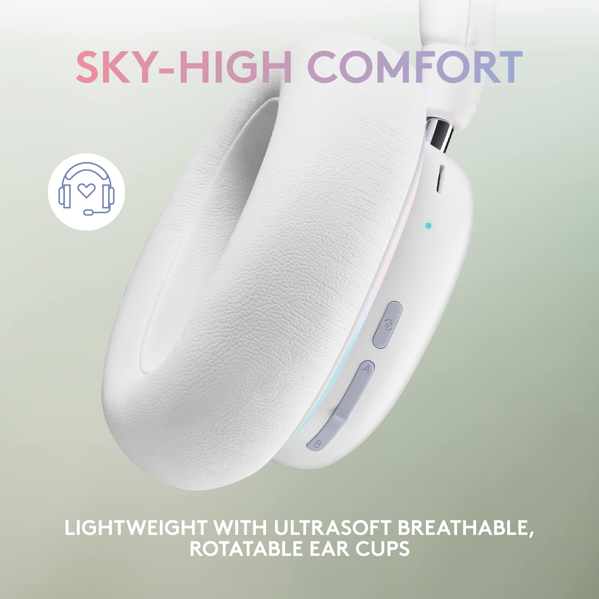 Logitech G735 Wireless Gaming Headset & G705 Mouse Combo - Customizable RGB Lighting, Lightspeed Wireless, Bluetooth - Compatible with PC, Mac, Laptop (White Mist) - Perfect for Esports, Streaming & Home Office Setup