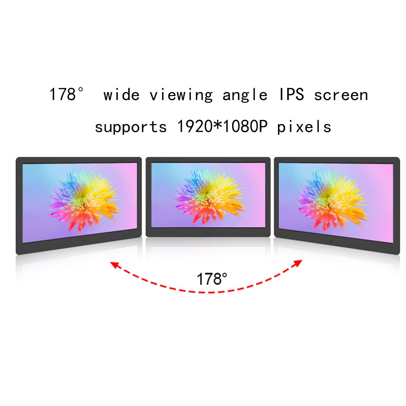 27-inch Digital Photo Frame with HD IPS Screen - WiFi & Auto Power On/Off - Perfect for Home, Office & Advertising (Black, No WiFi)