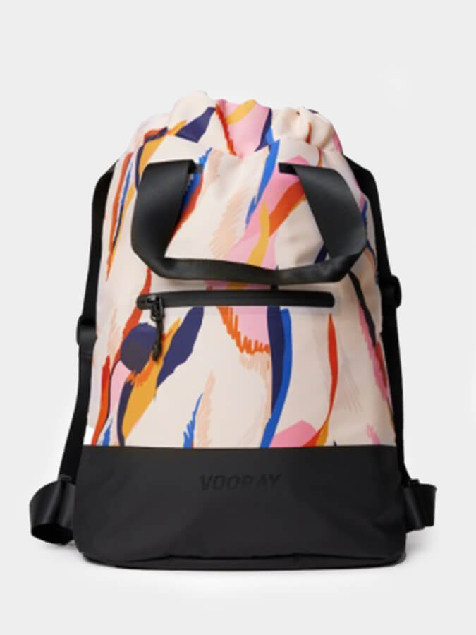 Vooray Flex Cinch Backpack - Lightweight Durable Gym Bag for Workout, Travel & School - Water-Resistant Sports Backpack for Men & Women