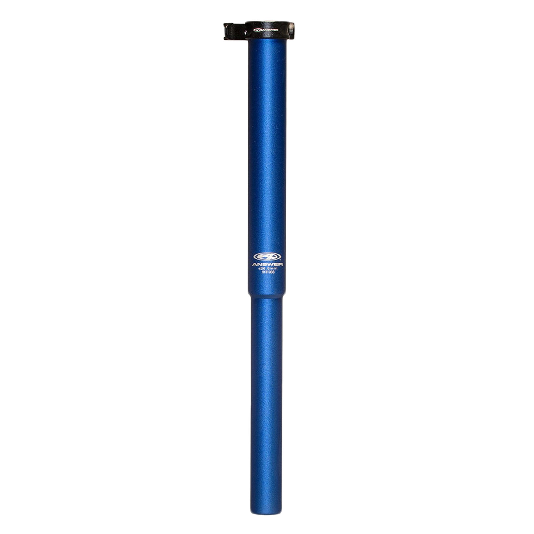 AnswerBMX Seatpost Extender 27.2x407mm - Lightweight Aluminum Bicycle Seat Post Extension for BMX & Mountain Bikes - Adjustable Height, Durable Blue Finish - Perfect for Commuting, Trail Riding & Bike Upgrades