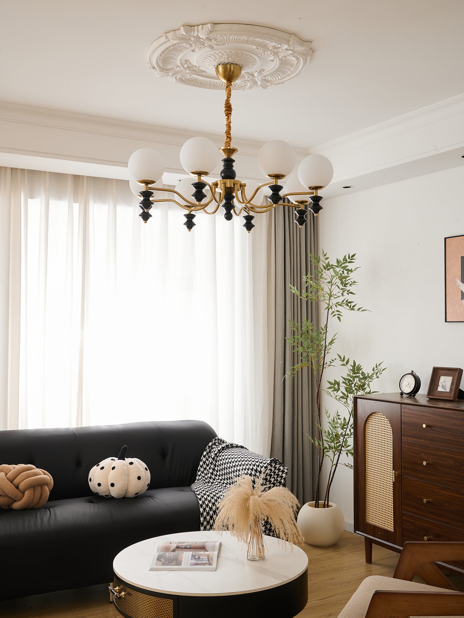 Elegant Cadence Chandelier - Modern Crystal Ceiling Light Fixture for Dining Room, Living Room & Bedroom | Perfect for Home Decor & Interior Design