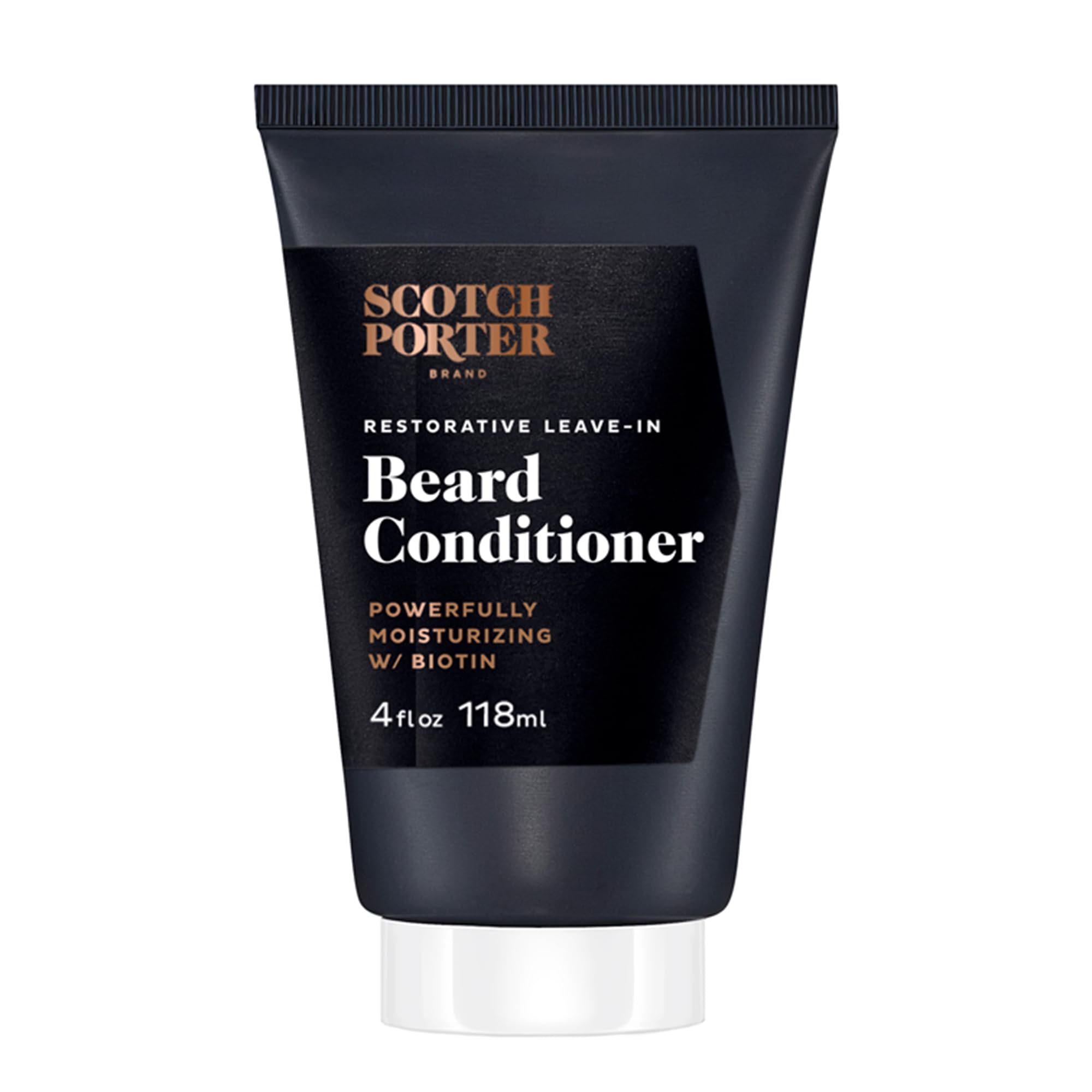 Scotch Porter Leave-In Beard Conditioner – Deep Conditioning Softener for Dry, Coarse Beards | Lightweight Formula Reduces Frizz & Adds Hydration | 4 oz | Perfect for Daily Beard Care & Styling