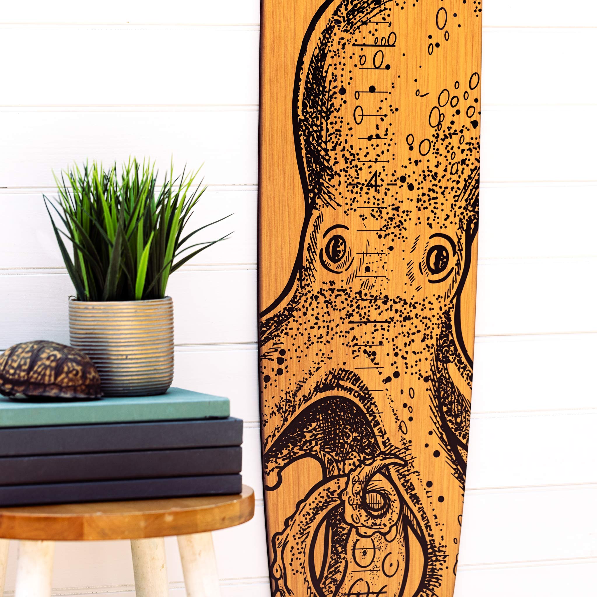 Wooden Surfboard Growth Chart for Kids - 57