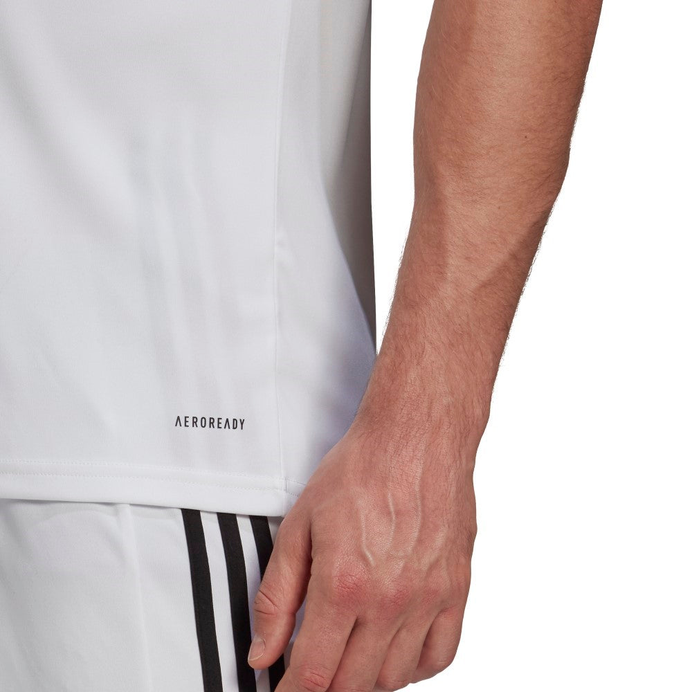Adidas Adult Squadra 21 Soccer Jersey - White/White - Breathable Performance Shirt for Men - Perfect for Training, Matches & Fan Wear