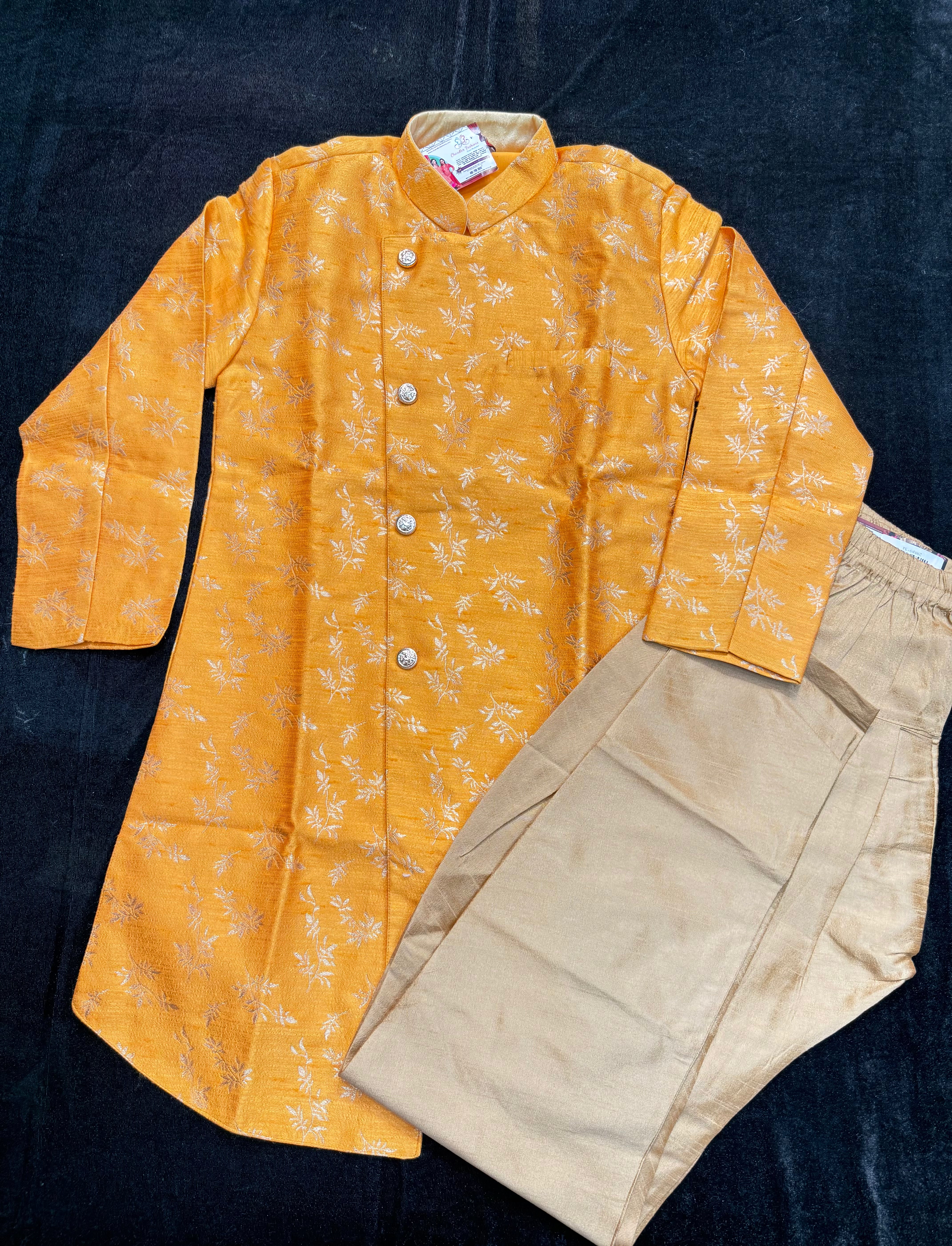 Stylish Orange Silk Kurta & Pajama Set - Premium Designer Indian Ethnic Wear for Women | Perfect for Festivals, Weddings & Special Occasions