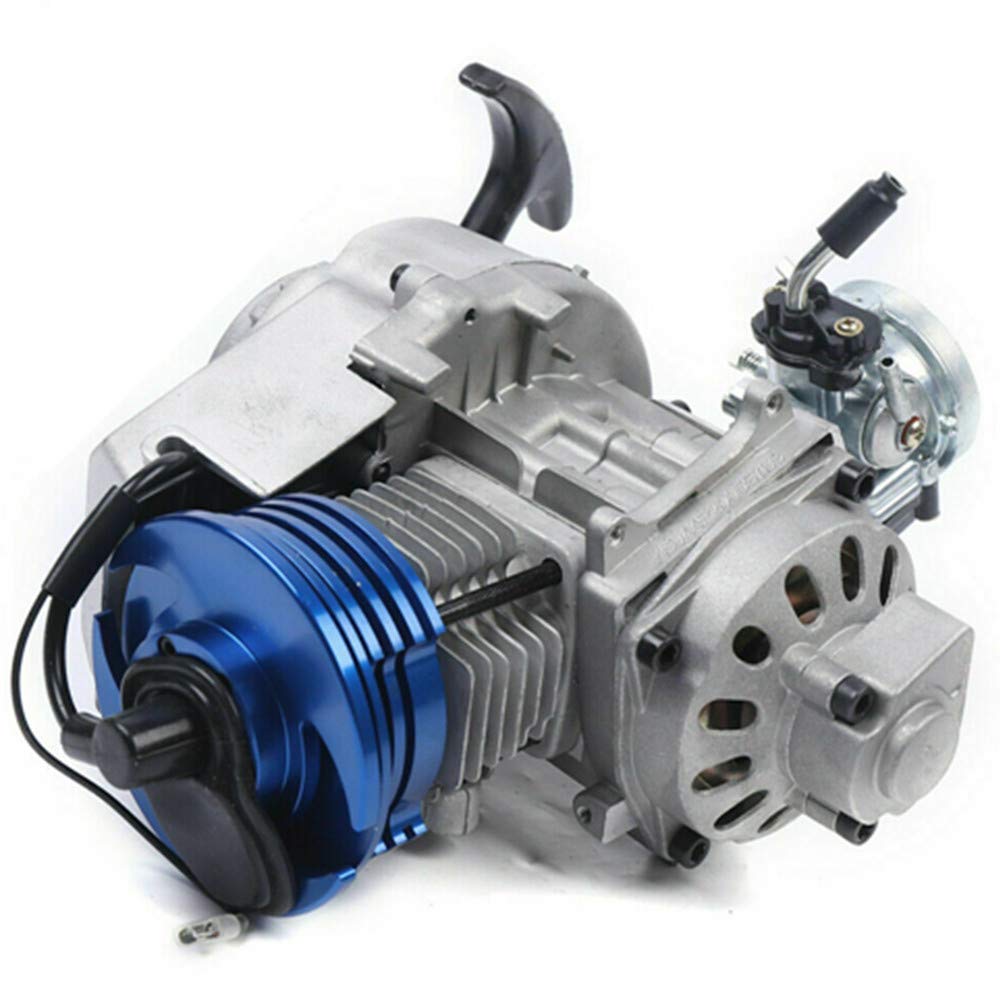 49CC 2 Stroke Racing Complete Engine Motor Kit with Pull Start - Compatible with Pocket Bikes, Mini Dirt Bikes, ATVs & Scooters | High Performance Motorized Bike Engine for Racing & Off-Road Adventures