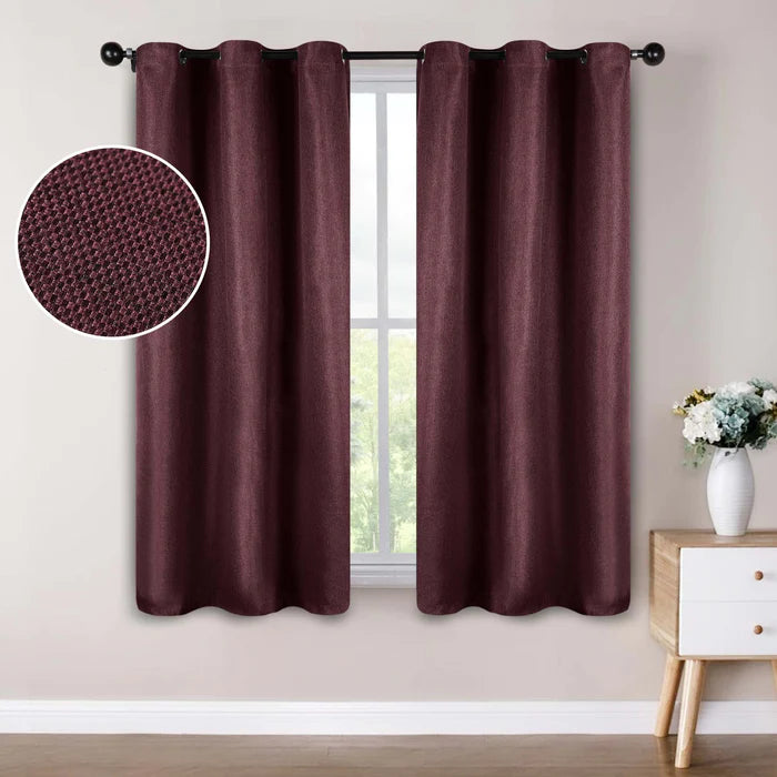 Blackout Curtains Set of 2 Panels - Jaxon Textured Room Darkening Window Drapes for Bedroom, Living Room & Home Theater (54x84 Inches)