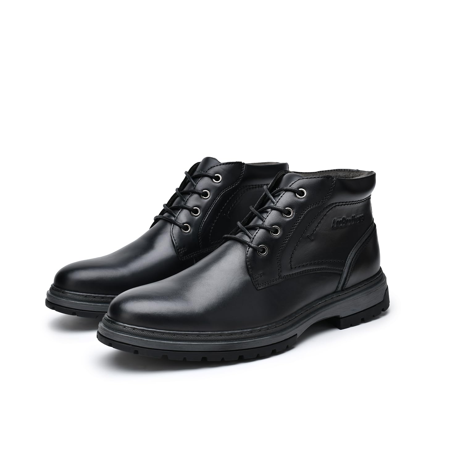 Men's Chukka Boots - Casual Ankle Boots for Motorcycle & Combat | Black Leather Boots for Everyday Wear & Outdoor Adventures