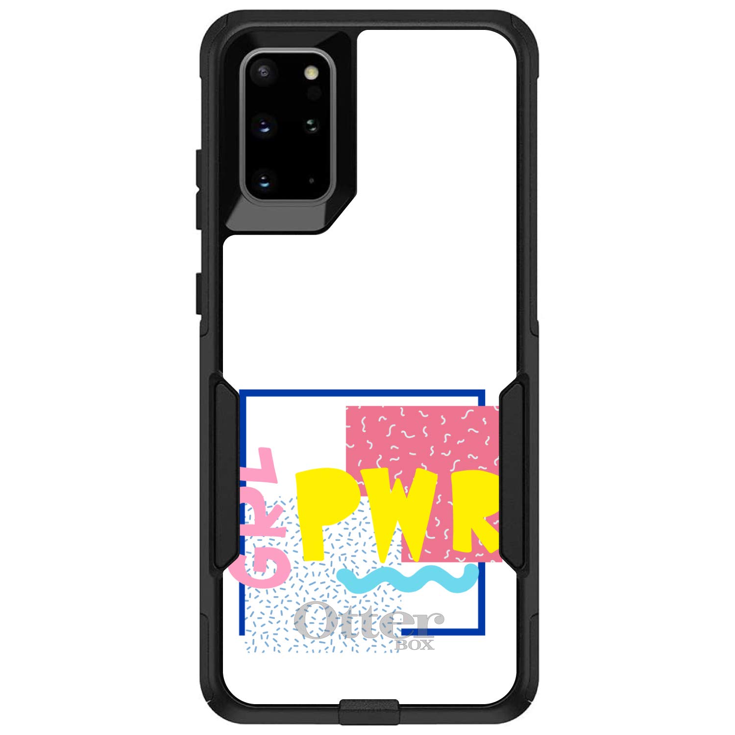 DistinctInk Samsung Galaxy S20 Plus & S20 Plus 5G Case (6.7 Inch) - Durable Protective Phone Cover with 80s Retro Design & Girl Power Theme - Perfect Replacement for OtterBox Commuter - Ideal for Everyday Use, Work & Travel Protection