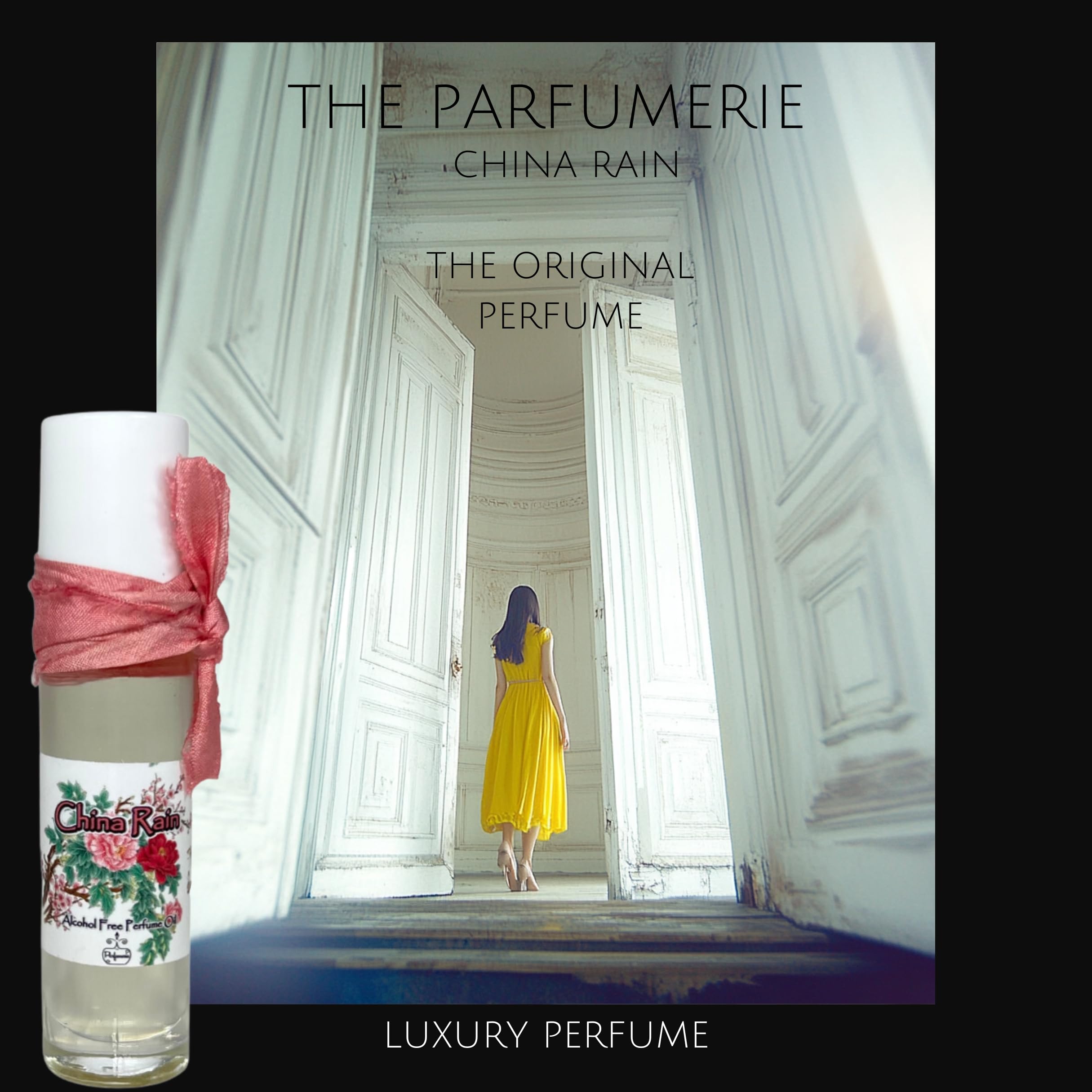 CHINA RAIN Original Perfume Oil - Long Lasting Vegan Fragrance, Phthalate & Alcohol Free, 10ml Roll On Bottle (Yellow) | Perfect for Daily Wear, Gifts & Aromatherapy