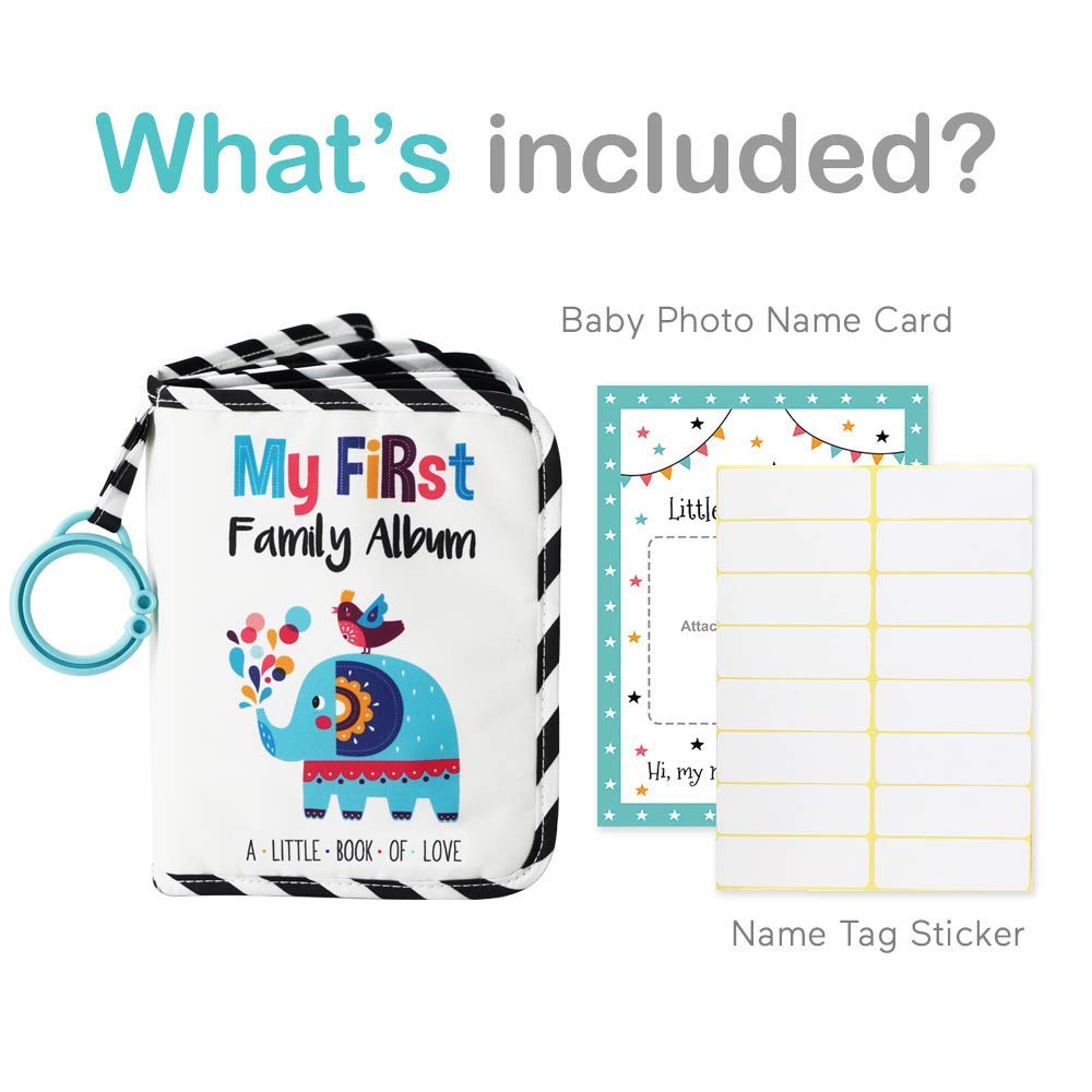 **Best Early Learning Bundle for Babies & Toddlers - My First Family Album, Soft Alphabet Flash Cards, Photo Cloth Book & Animal Cloth Cards - Perfect Gift Set for Newborns, Infants & Kids - Ideal for Playtime, Learning & Memory Development**