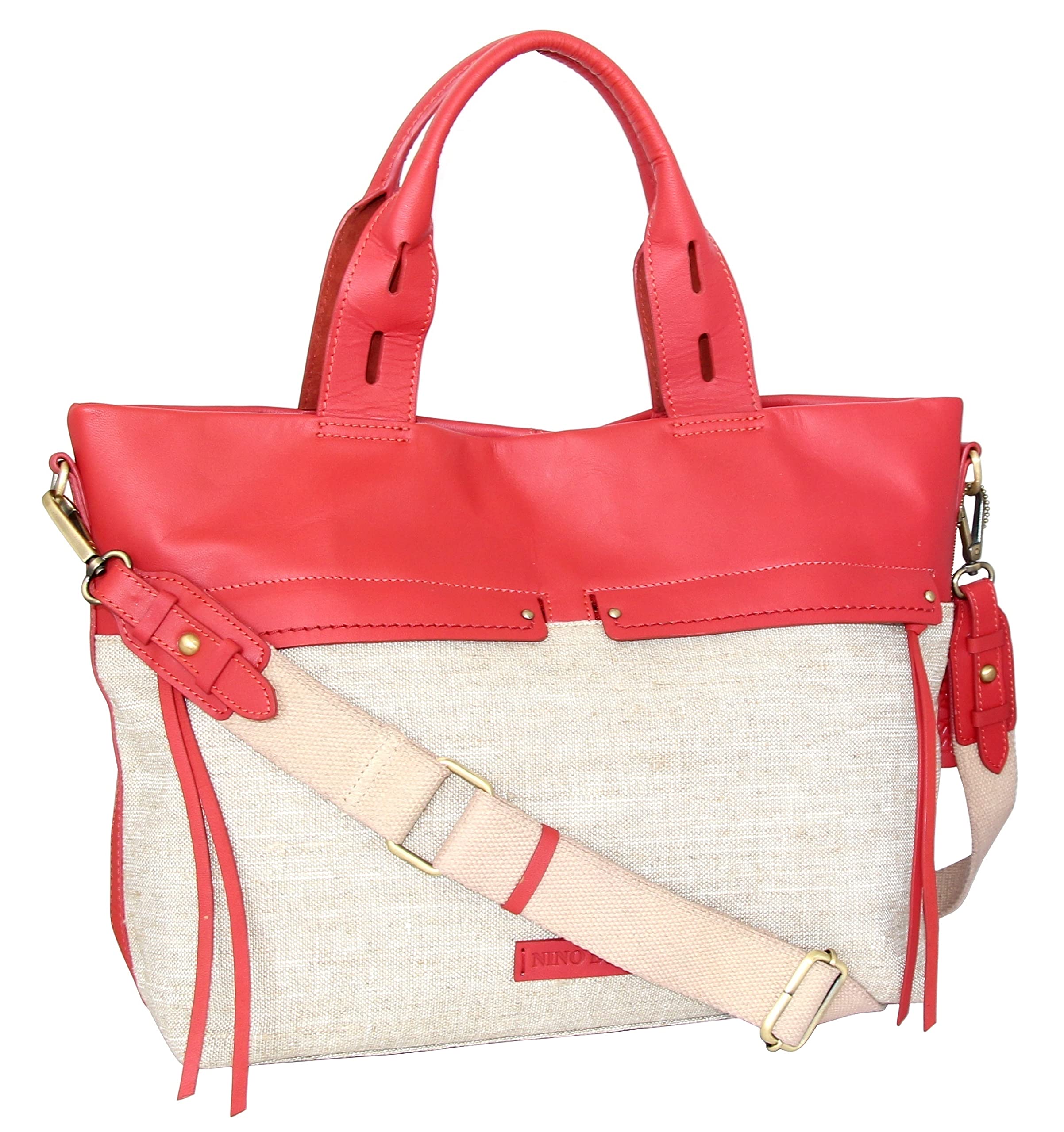 Emelia Stylish Linen & Leather Tote Bag for Women - Premium Handmade Shoulder Bag - Perfect for Work, Travel, and Everyday Use