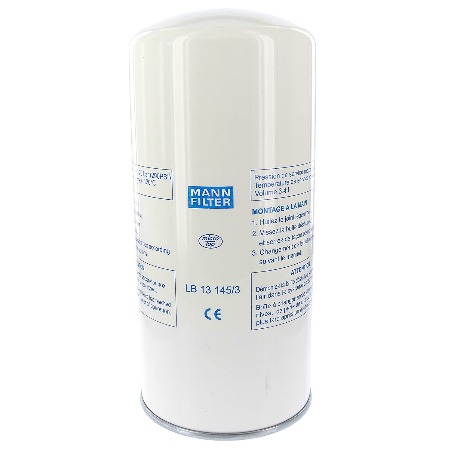 Boss Industries 304122 Air Oil Separator Replacement - Spin-On Type for Compressed Air Systems | Improves Air Quality & Extends Equipment Life | Ideal for Industrial Air Compressors, Pneumatic Tools & HVAC Systems