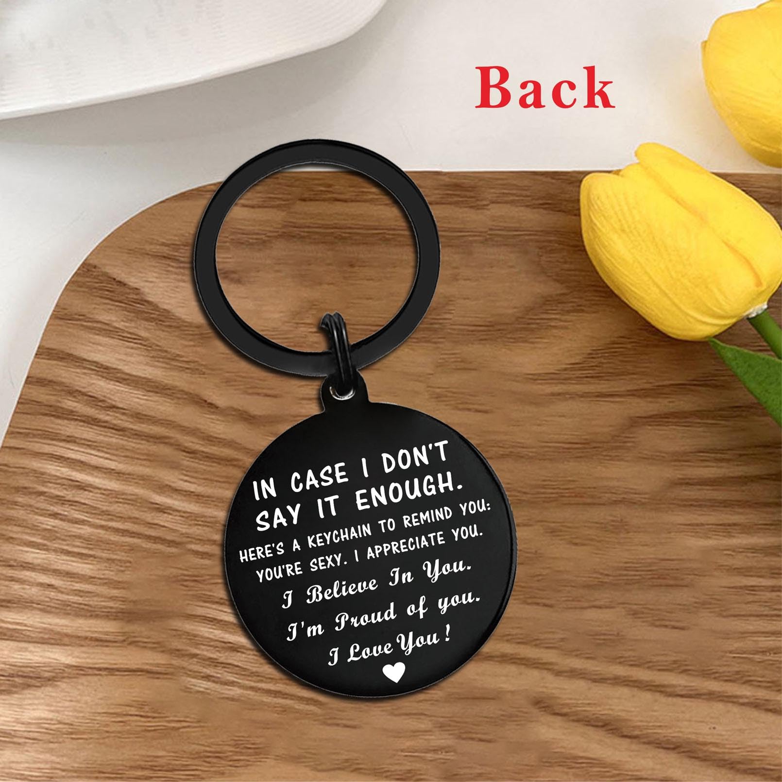 Funny Keychain Gift for Husband - Best Father's Day & Birthday Present from Wife, Boyfriend Gifts, I Love You Keepsake (Perfect for Anniversaries, Christmas & Special Occasions)