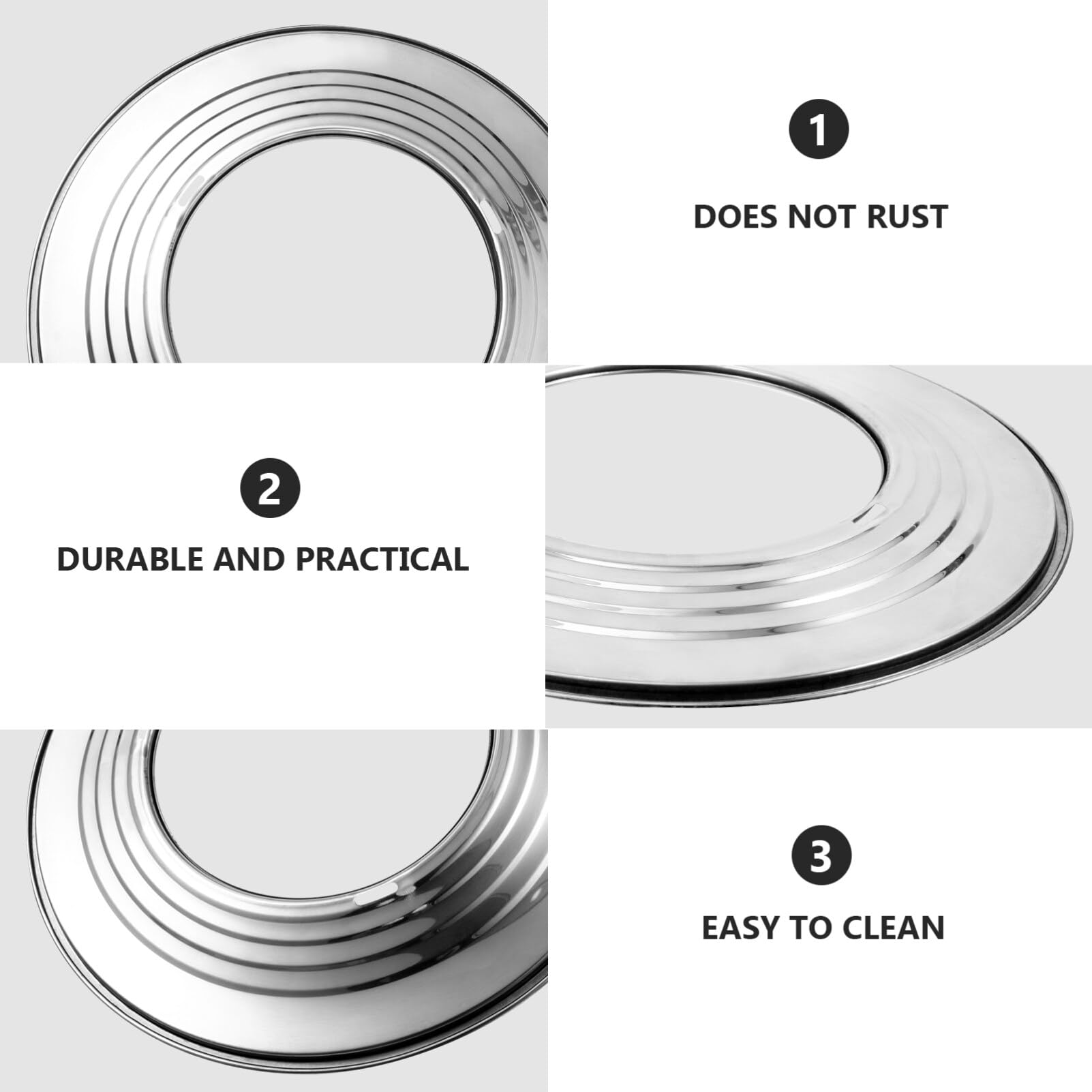 Stainless Steel Steamer Plate & Ring Adapter - 12 Inch Round Steaming Rack for Cooker, Food Heating & Veggie Steaming | Perfect for Home Kitchen, Healthy Cooking & Meal Prep