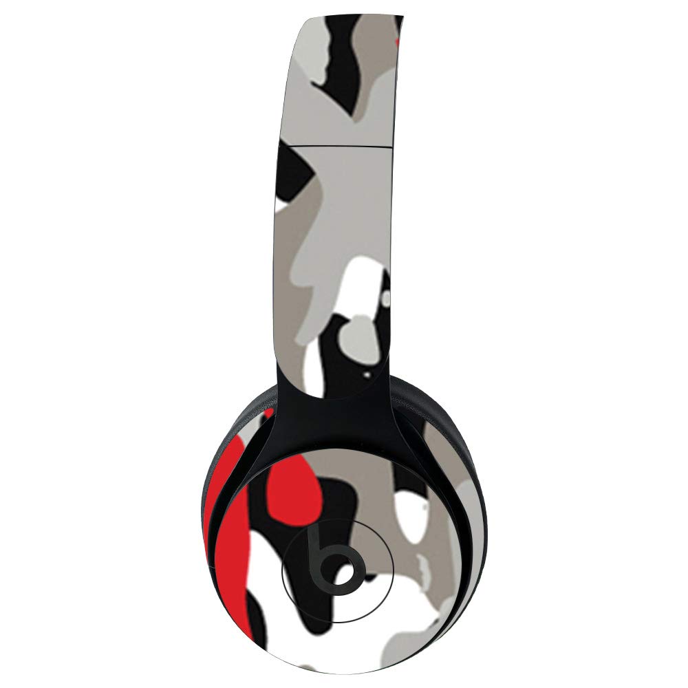 MightySkins Protective Vinyl Skin Cover for Beats Solo Pro Wireless Headphones - Red Camo Design | Durable, Customizable Decal Wrap | Easy to Apply & Remove | Made in USA | Perfect for Gym, Travel & Daily Use