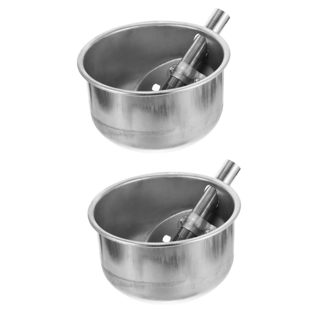 BESPORTBLE 2-Pack Stainless Steel Automatic Water Fountain for Pigs & Pets - Durable Outdoor Drinking Bowl for Farm Animals, Livestock, and Household Pets - Perfect for Barns, Coops, and Backyards