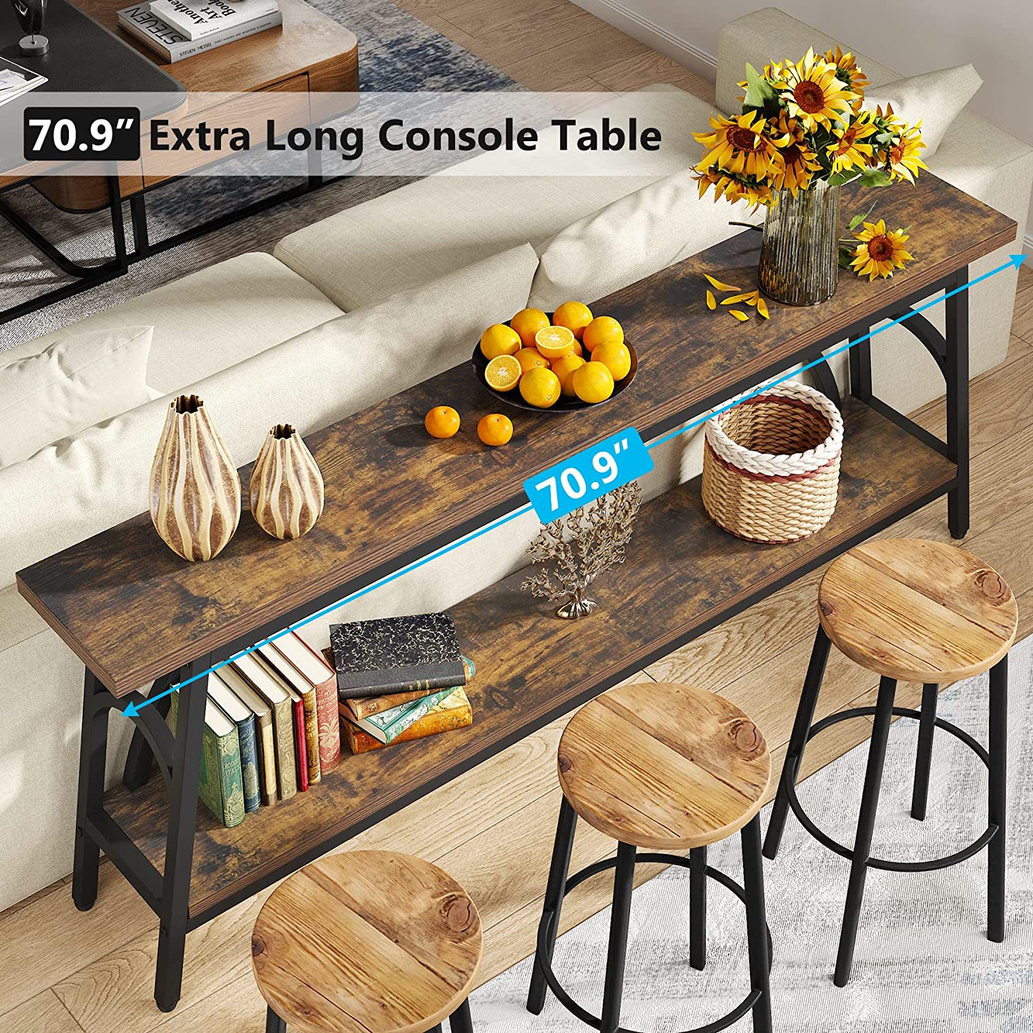 2 Tier Console Table - 70.8