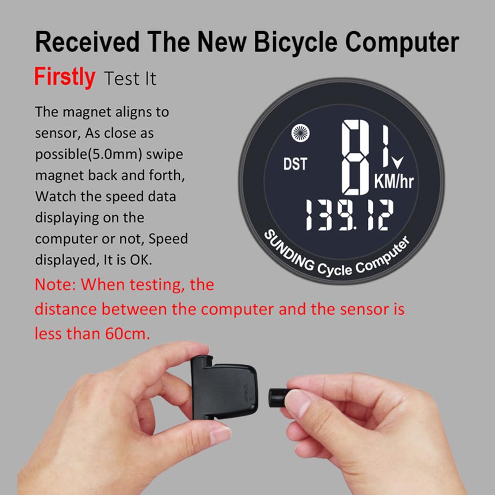 HXBER Waterproof Bike Computer - Wireless Cycling Speedometer with Multi-Function LCD Display for Road & Mountain Bikes - Perfect for Cycling, Training & Outdoor Adventures