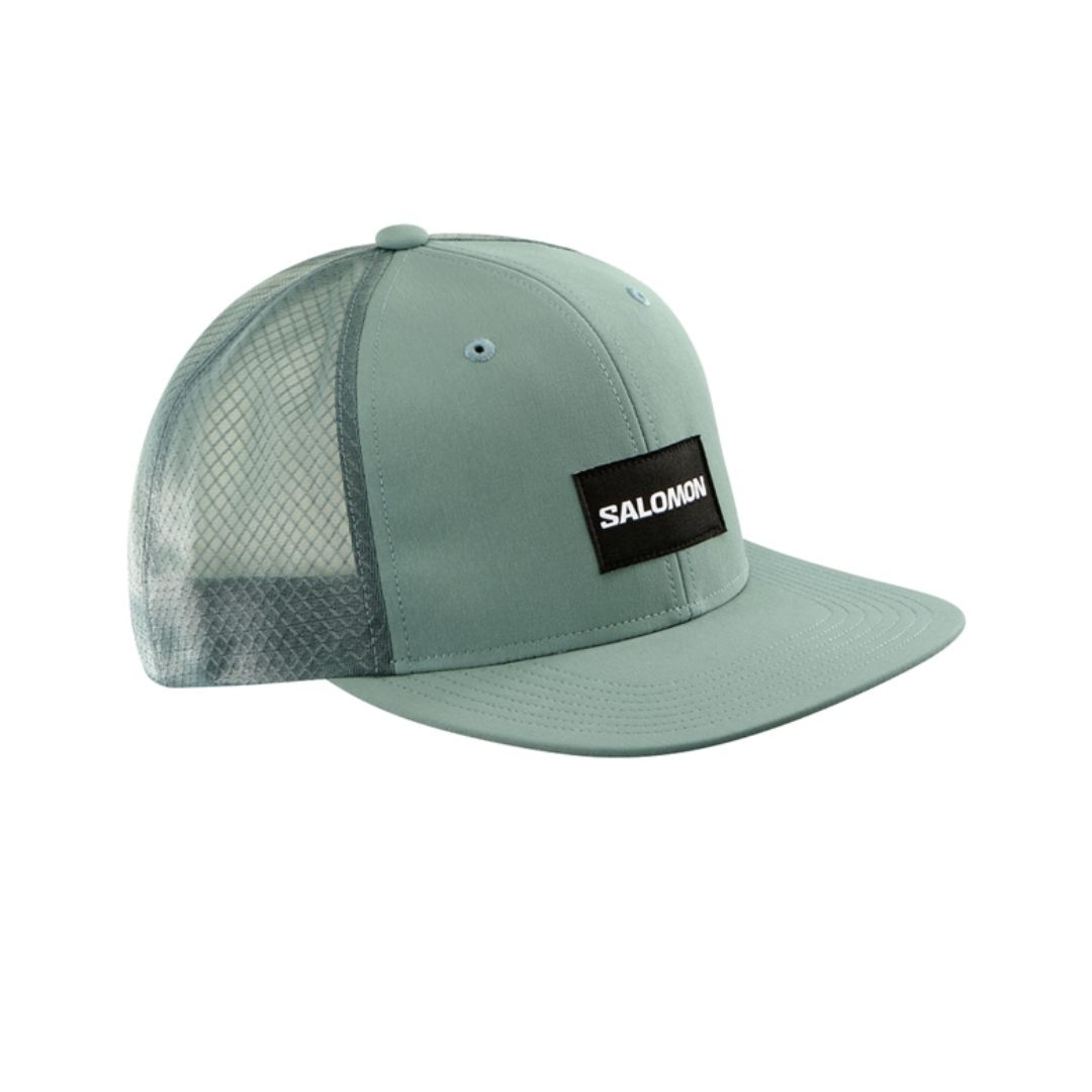 Salomon Unisex Trucker Flat Cap - Lightweight Adjustable Baseball Hat for Men & Women - Perfect for Hiking, Running, and Outdoor Adventures