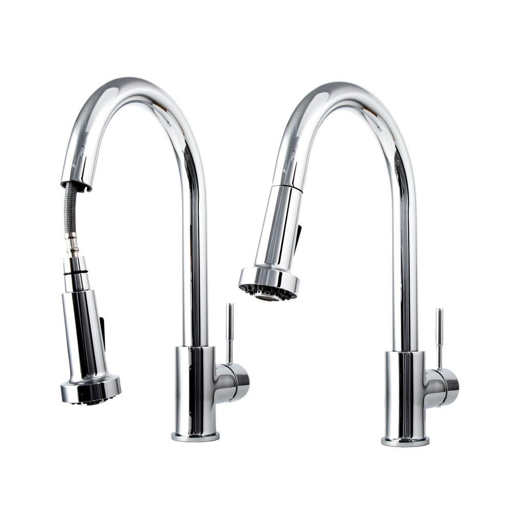 ZLINE Monet Pull Down Single Handle Chrome Kitchen Faucet - Modern High Arc Sprayer for Sink, Dishwashing & Food Prep (MON KF CH)