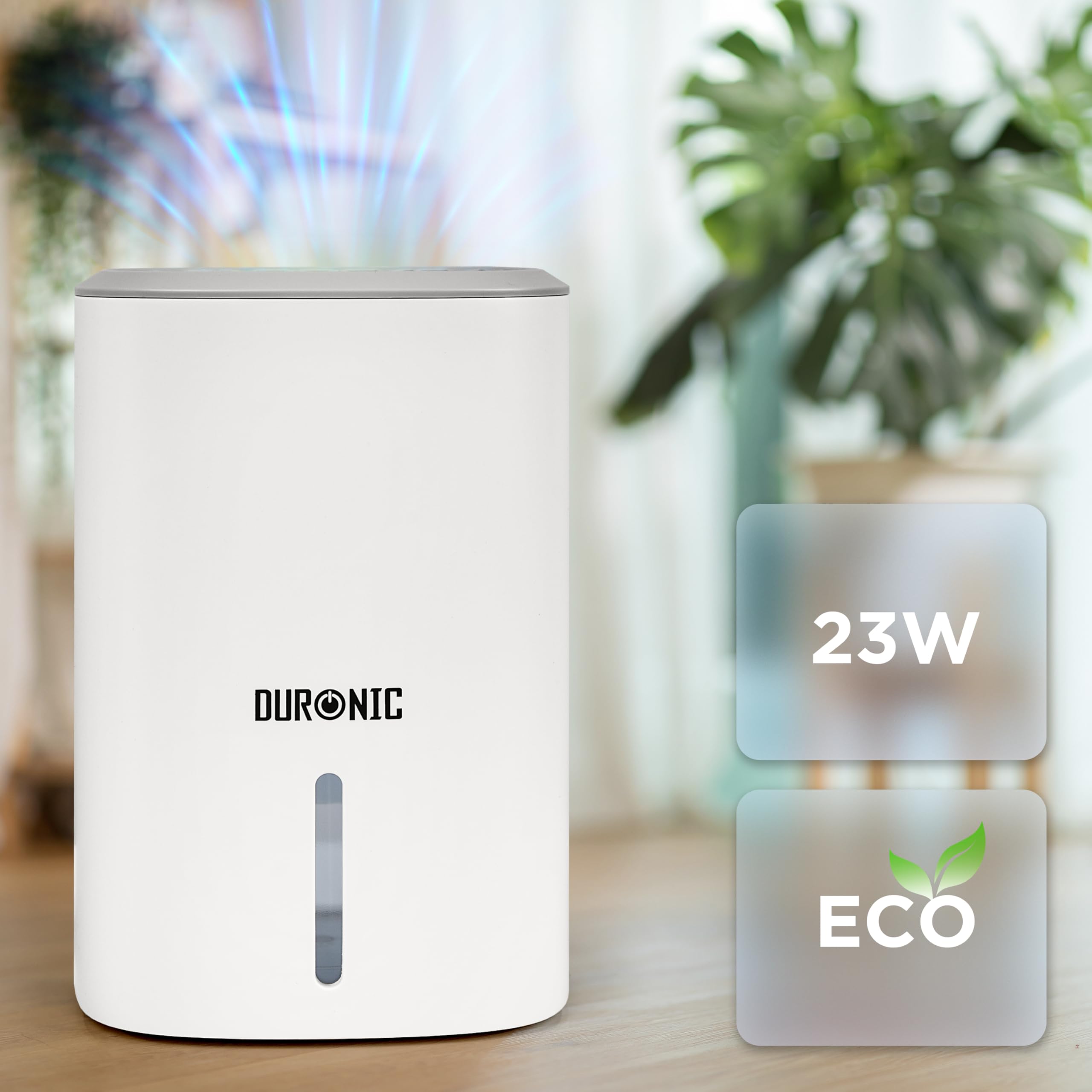Duronic Compact Eco Efficient Dehumidifier DH06 | 0.8L Capacity | Prevents Mold & Absorbs Excess Moisture | Ideal for Home, Kitchen, Bedroom, Garage | White | Perfect for Small Spaces & Damp Areas