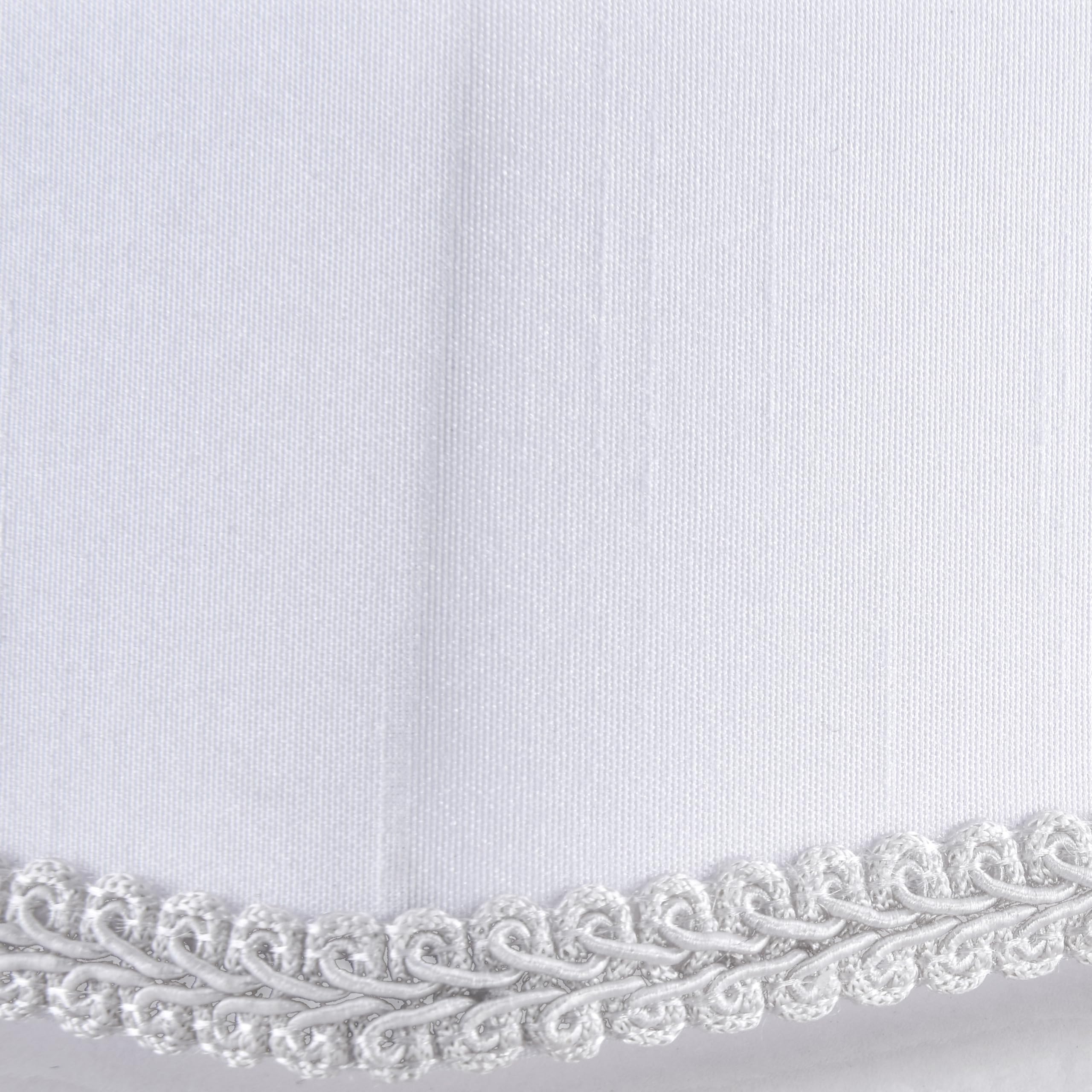 GO&SO White Bell Lamp Shades Set of 2 - Scalloped Fabric Lamp Shade 6.5