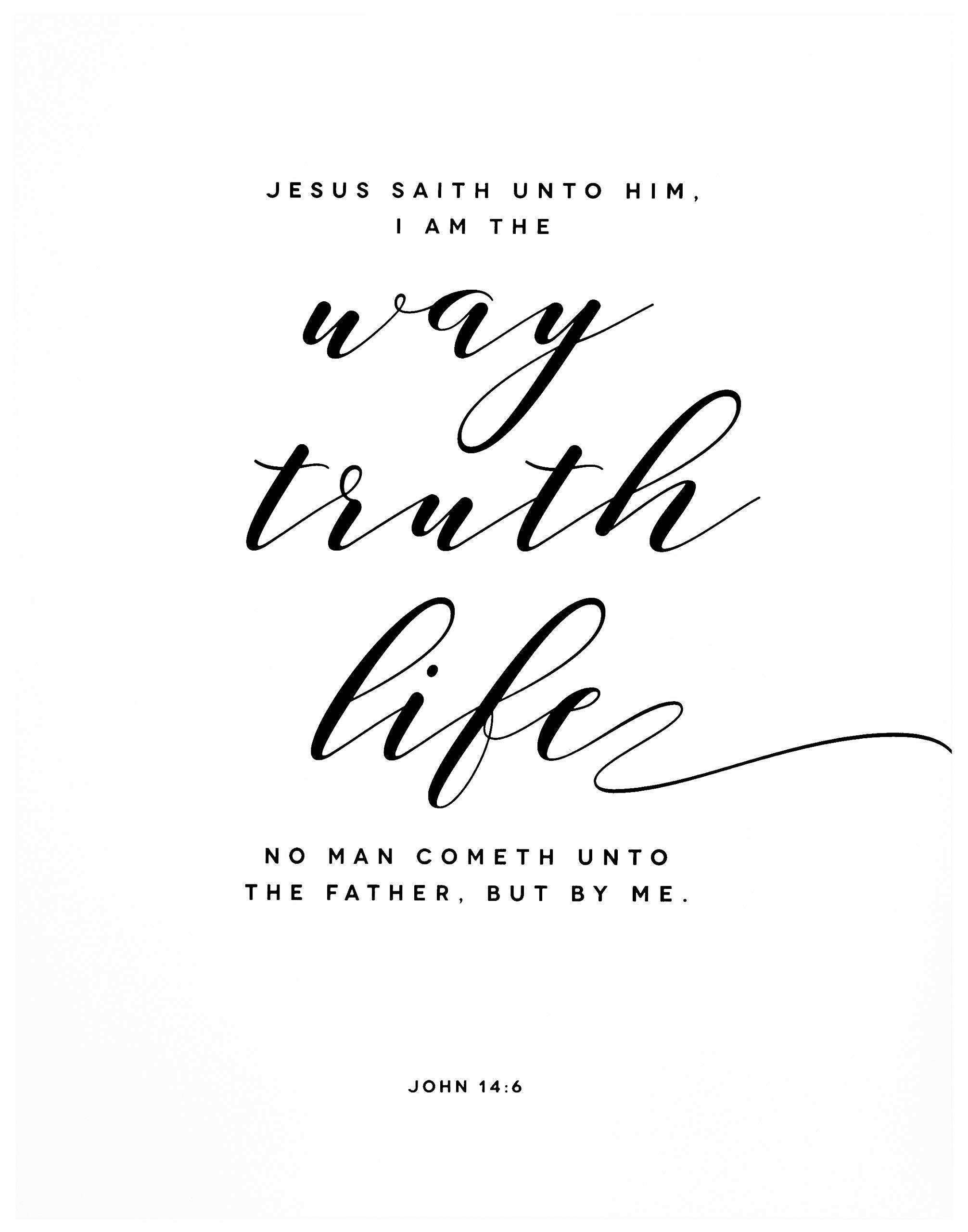 John 11x14 Bible Verse Art Print - Farmhouse Wall Decor for Christian Home