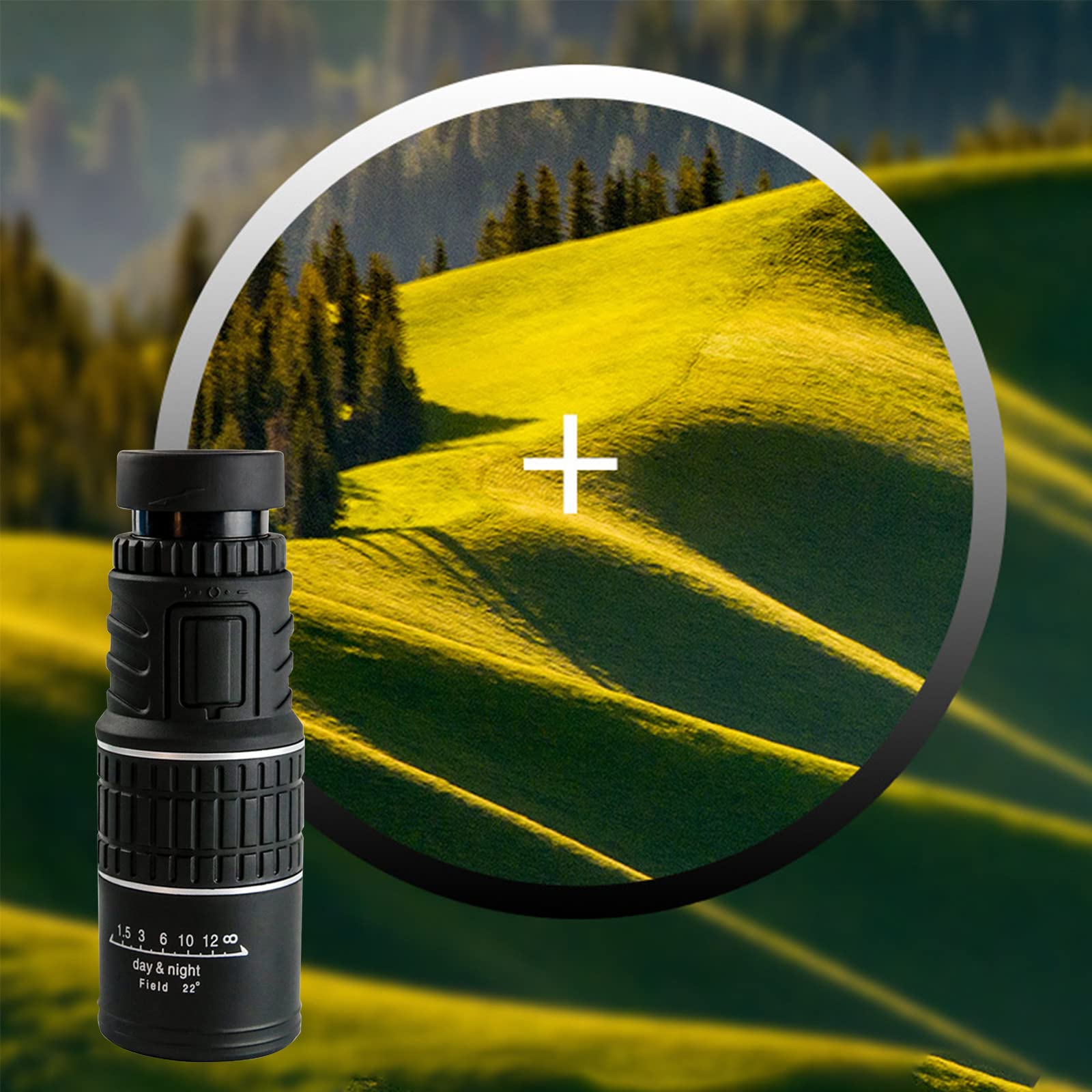 30x52 Monocular Telescope with Smartphone Adapter - HD Spotting Scope for Bird Watching, Hunting, Hiking & Travel | Compact & Lightweight for Outdoor Adventures, Night Vision & Survival Gear | Perfect Gift for Men & Women