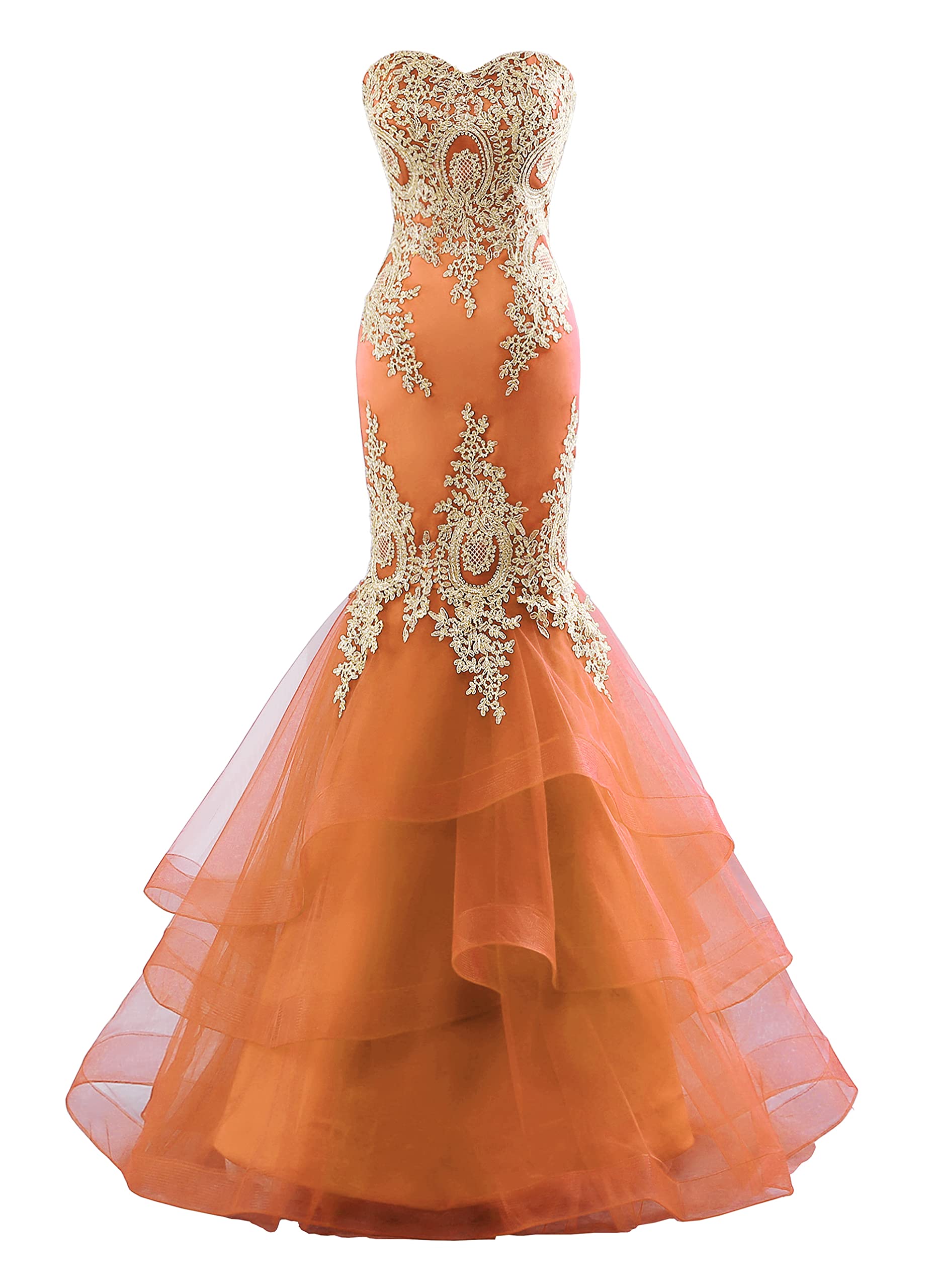 Elegant Mermaid Tulle Prom Dresses 2023 with Lace Appliques - Women's Formal Evening Gowns for Wedding, Party & Bridal Events | Perfect for Prom Night, Homecoming & Special Occasions