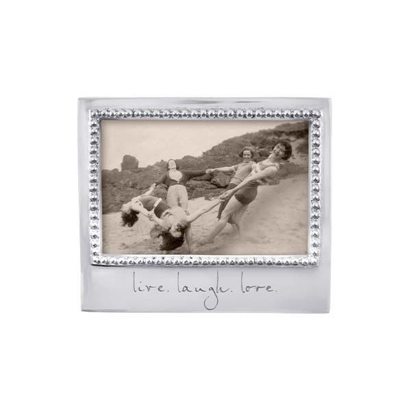 Live Laugh Love Beaded 4x6 Picture Frame - Elegant Home Decor for Wall Display, Tabletop, or Gift Giving