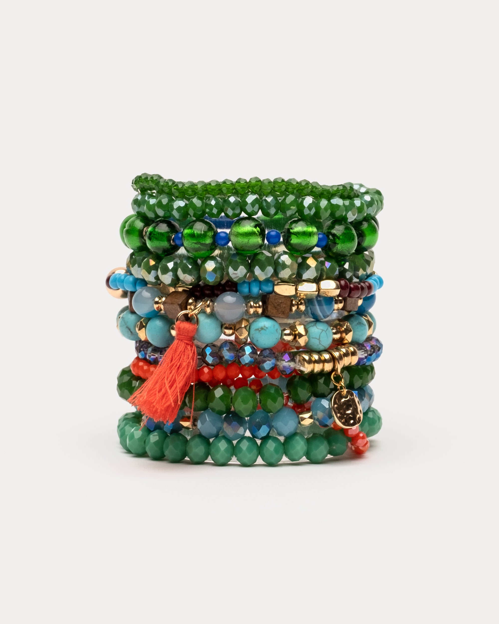 Marigot Stacked Bracelet Set - Trendy Layered Bangle Bracelets for Women - Perfect for Everyday Wear, Parties & Gifting