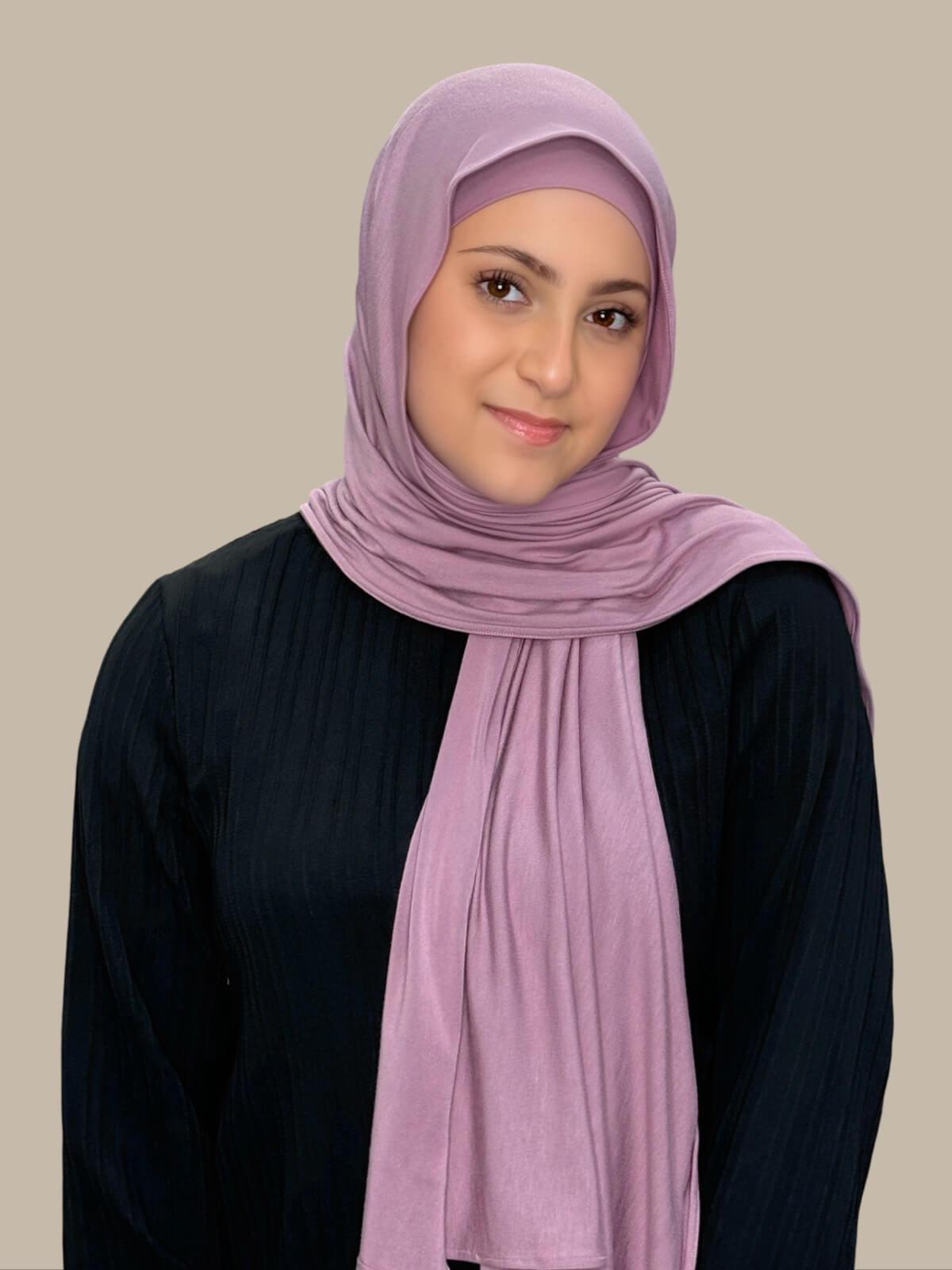 Premium Jersey Hijab for Women - Modish Girl Soft Stretchable Khaki Rose Scarf - Perfect for Daily Wear, Work, and Special Occasions
