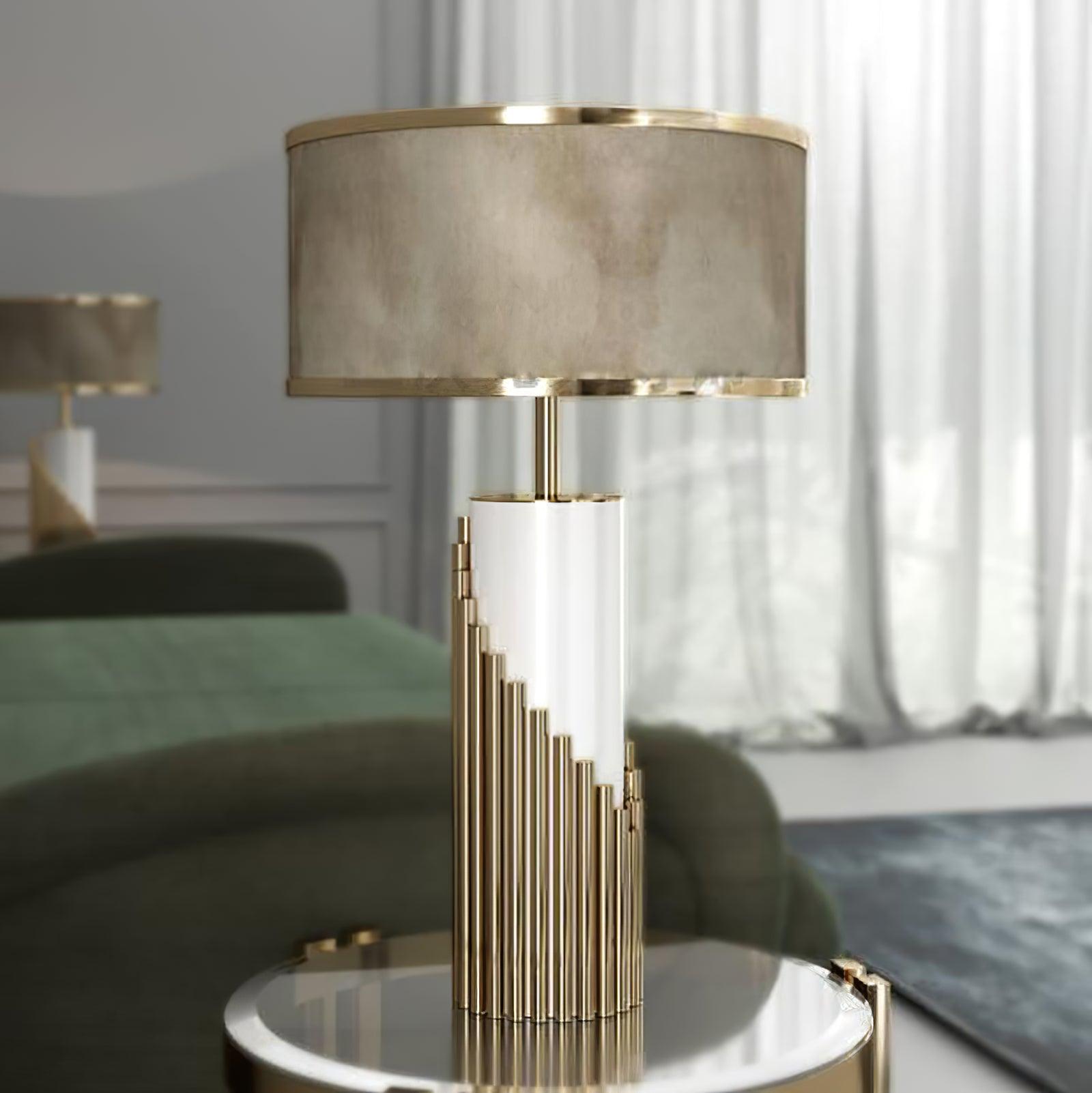 Modern Streamline Table Lamp - Sleek LED Desk Light for Home Office, Bedroom & Living Room - Perfect for Reading, Working & Ambient Lighting