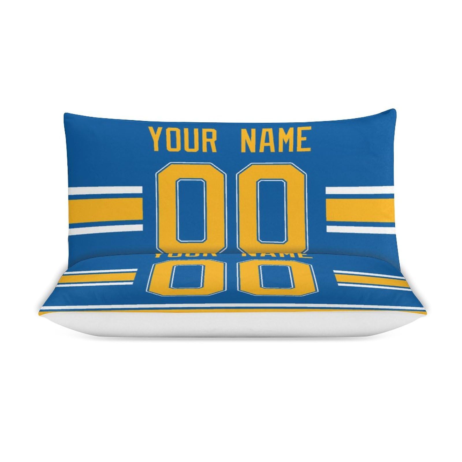 Custom Hockey Comforter Set - 3 Piece Bedding (Comforter + 2 Pillowcases) for Hockey Fans | Personalized Name & Number | Soft Lightweight Quilt | Sports Themed Bedroom Decor | Perfect Gift for NHL Fans & Hockey Lovers
