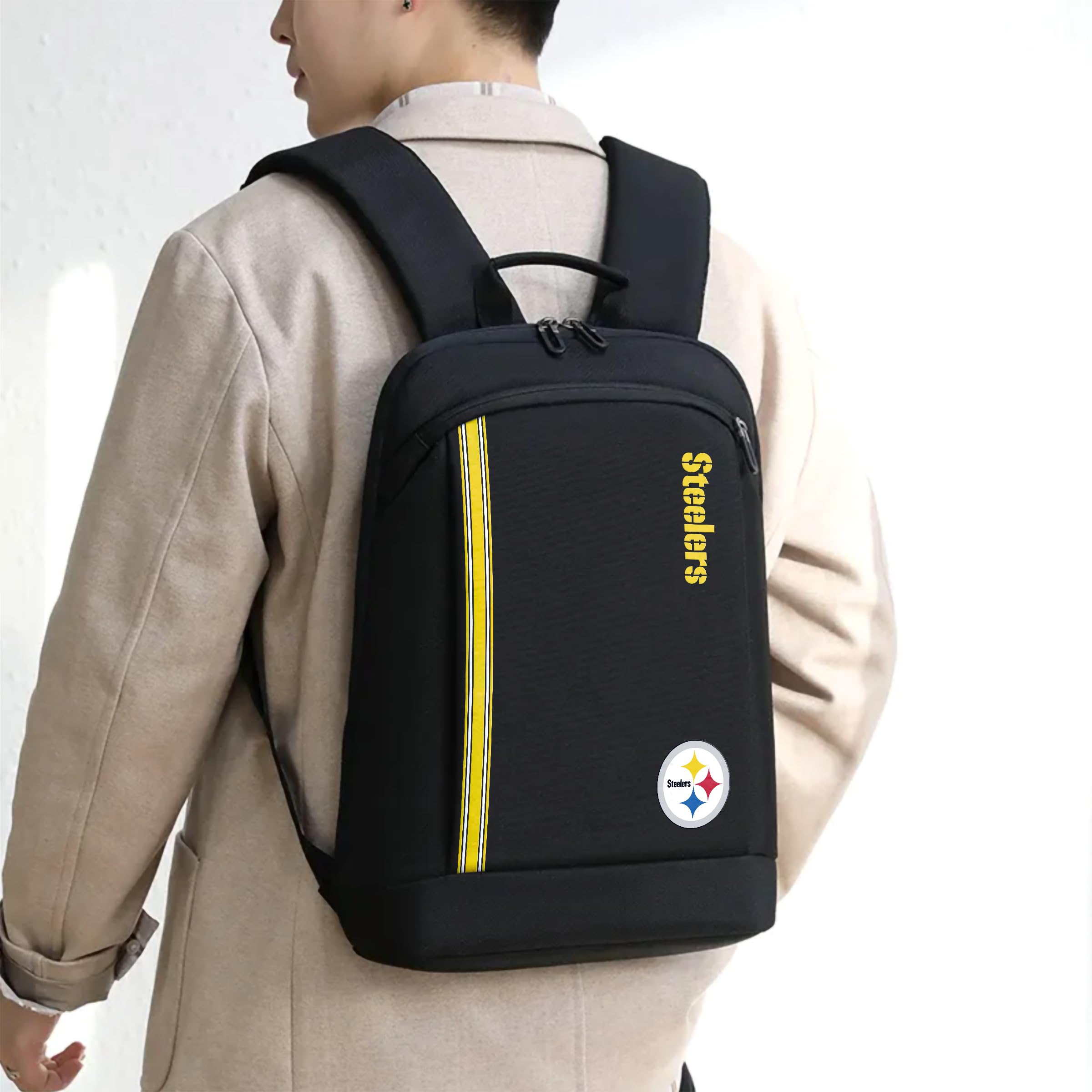SOAR 14 Inch Laptop Bag - Waterproof & Shockproof Business Backpack with USB Charging Port, Perfect for Work, Travel & College (Multiple Team Colors Available)
