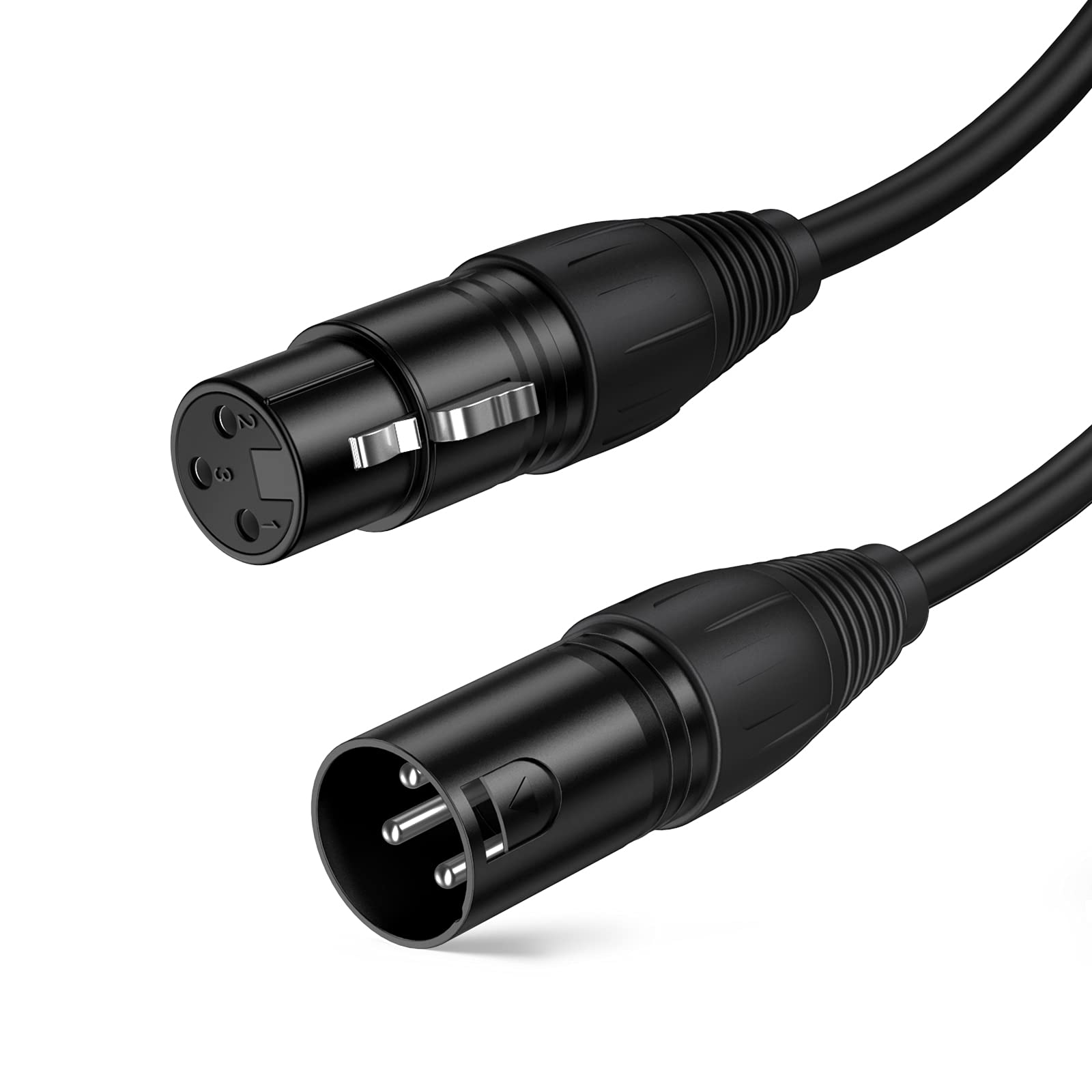 CableCreation 15FT XLR Microphone Cable - XLR Male to Female 3PIN Balanced Mic Cord for Studio Recording, Live Sound, DJ Mixers, PA Systems & DMX Lighting (Black) - Professional Audio Equipment for Home & Stage Use