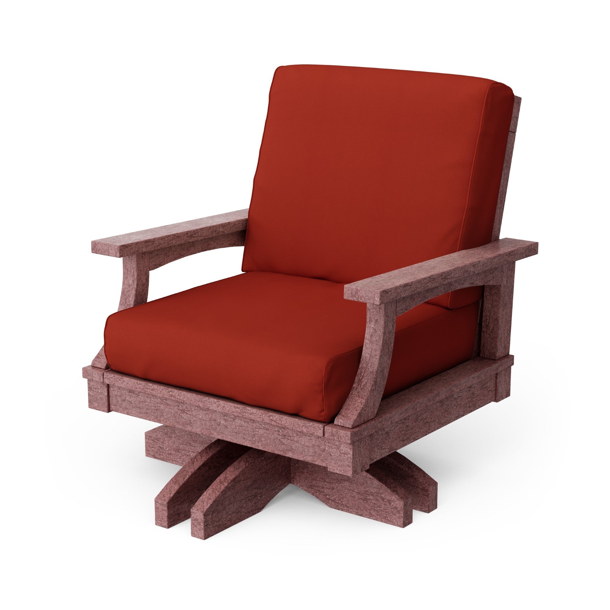 Heritage Deep Seating Swivel Chair - 360° Rotating Patio Lounge Chair with Cushions, Weather-Resistant Outdoor Furniture for Garden, Poolside & Backyard Relaxation